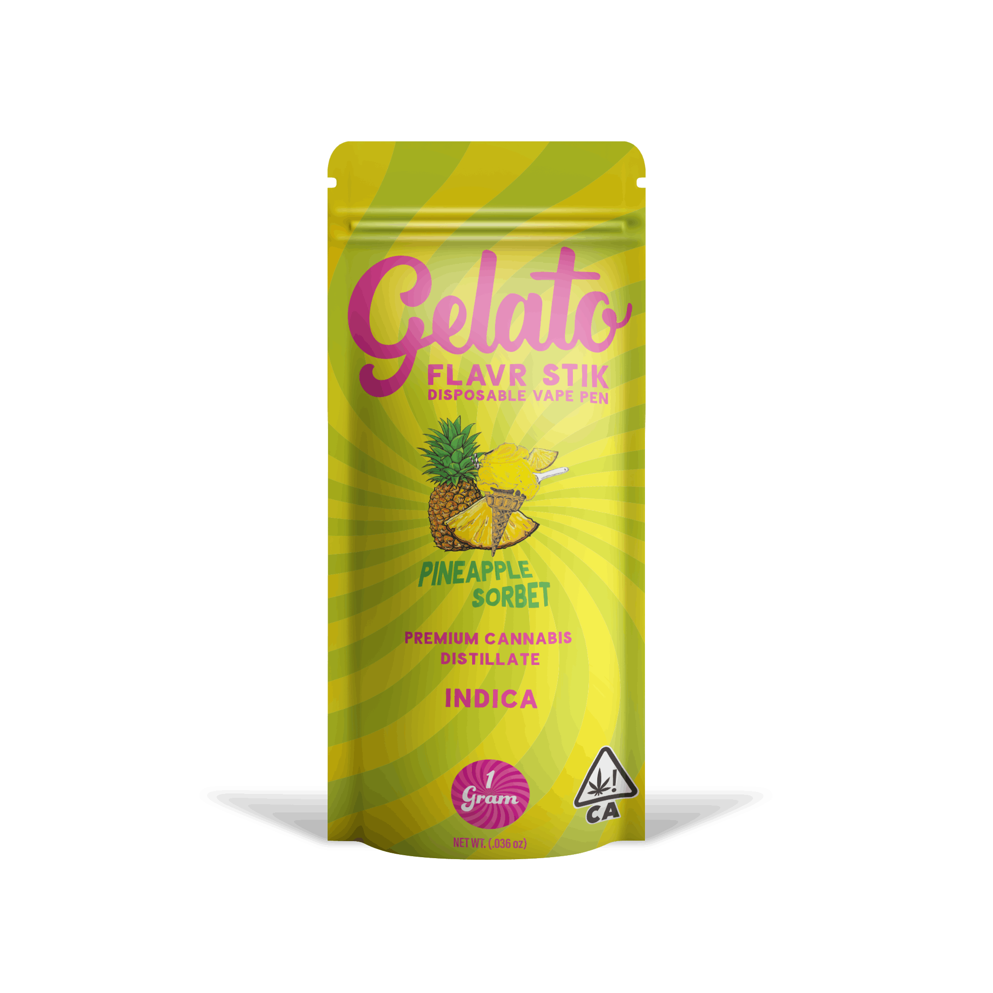PINEAPPLE SORBET 1G DISP - GELATO CANNA CO -  - $23.50 - Vape Cartridge