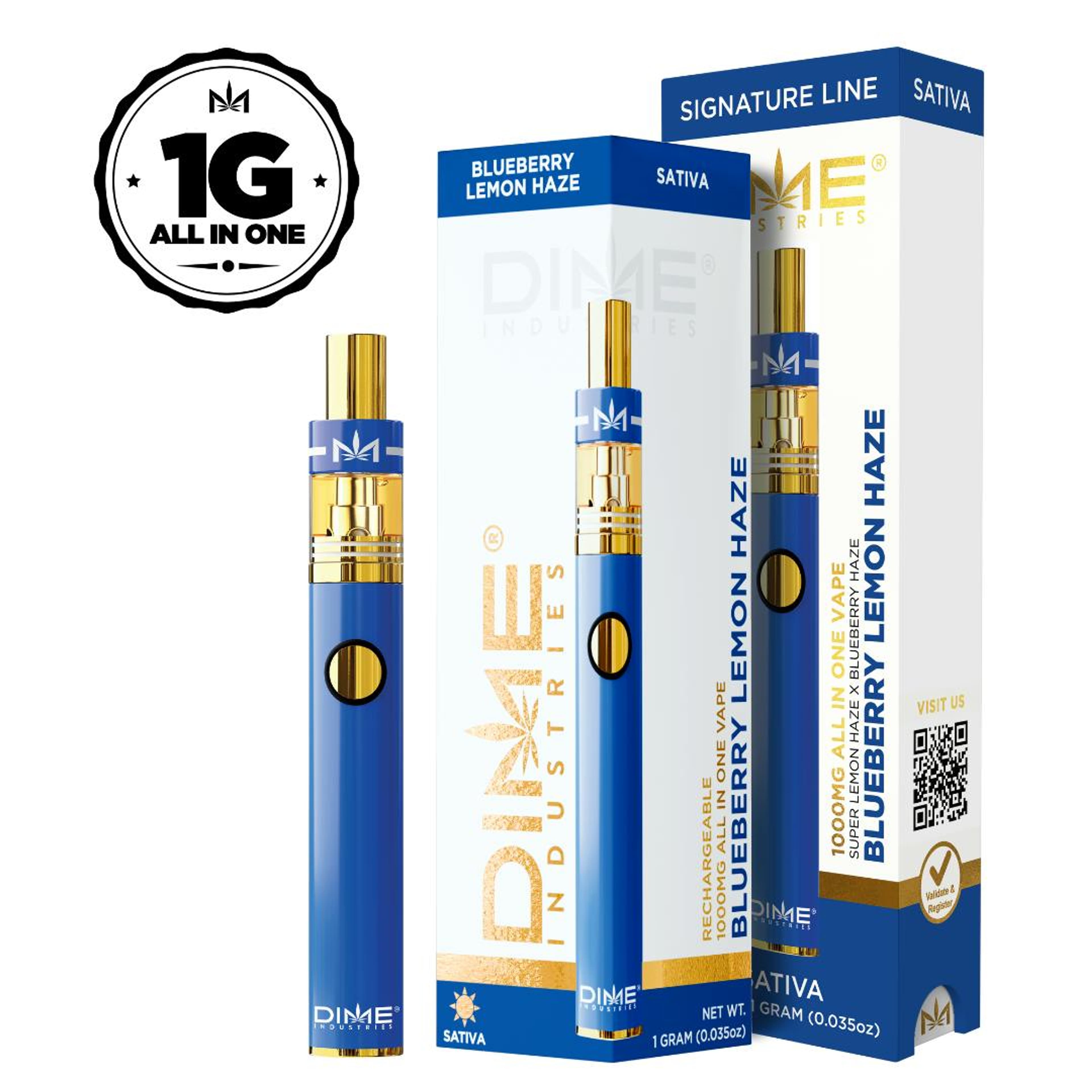 BLUEBERRY LEMON HAZE 1G AIO SIGNATURE - DIME - - $28 - Vape