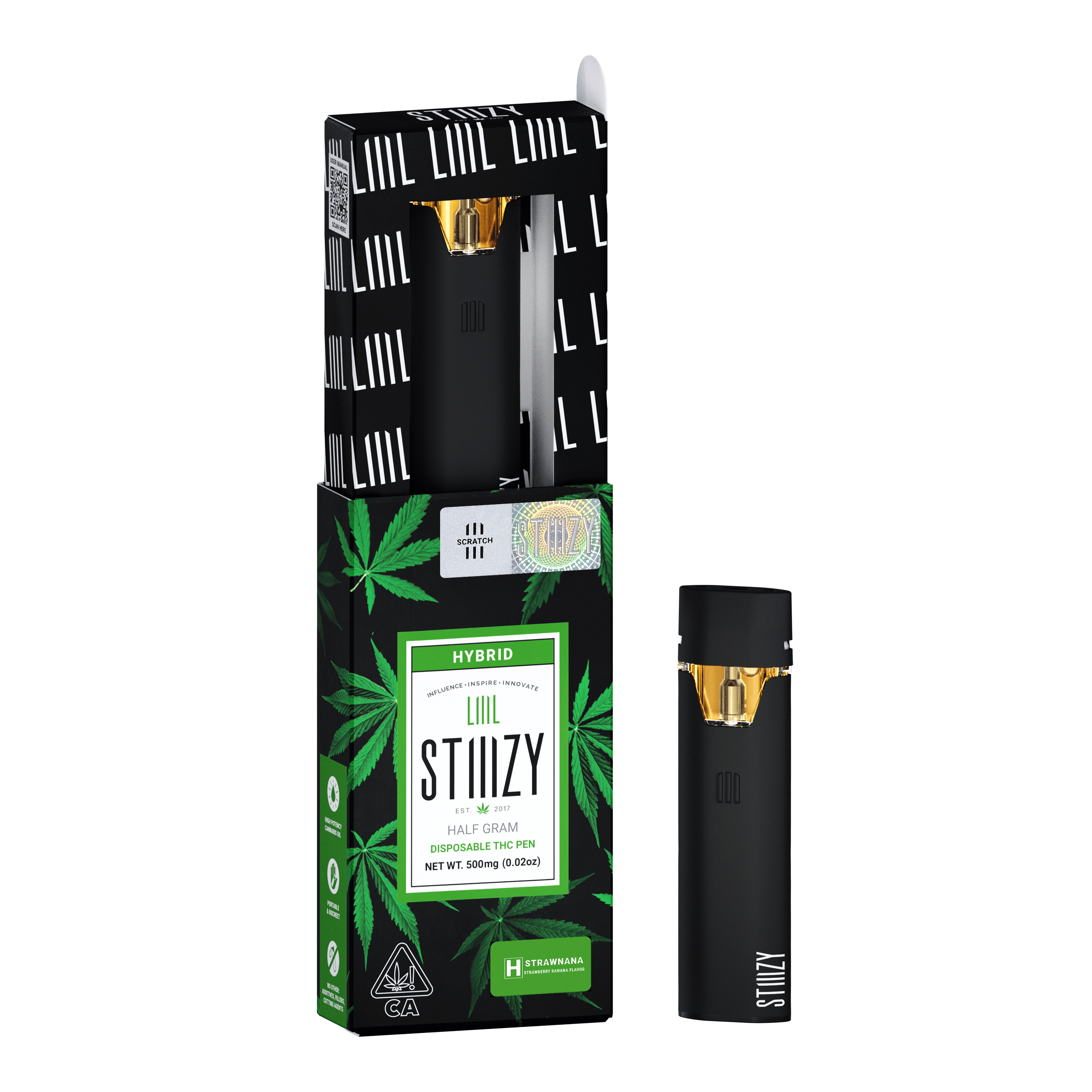 Strawnana - LIIIL - STIIIZY - Half Gram - $12.99 - Disposable Vape (All-In-One, Battery Built-In)