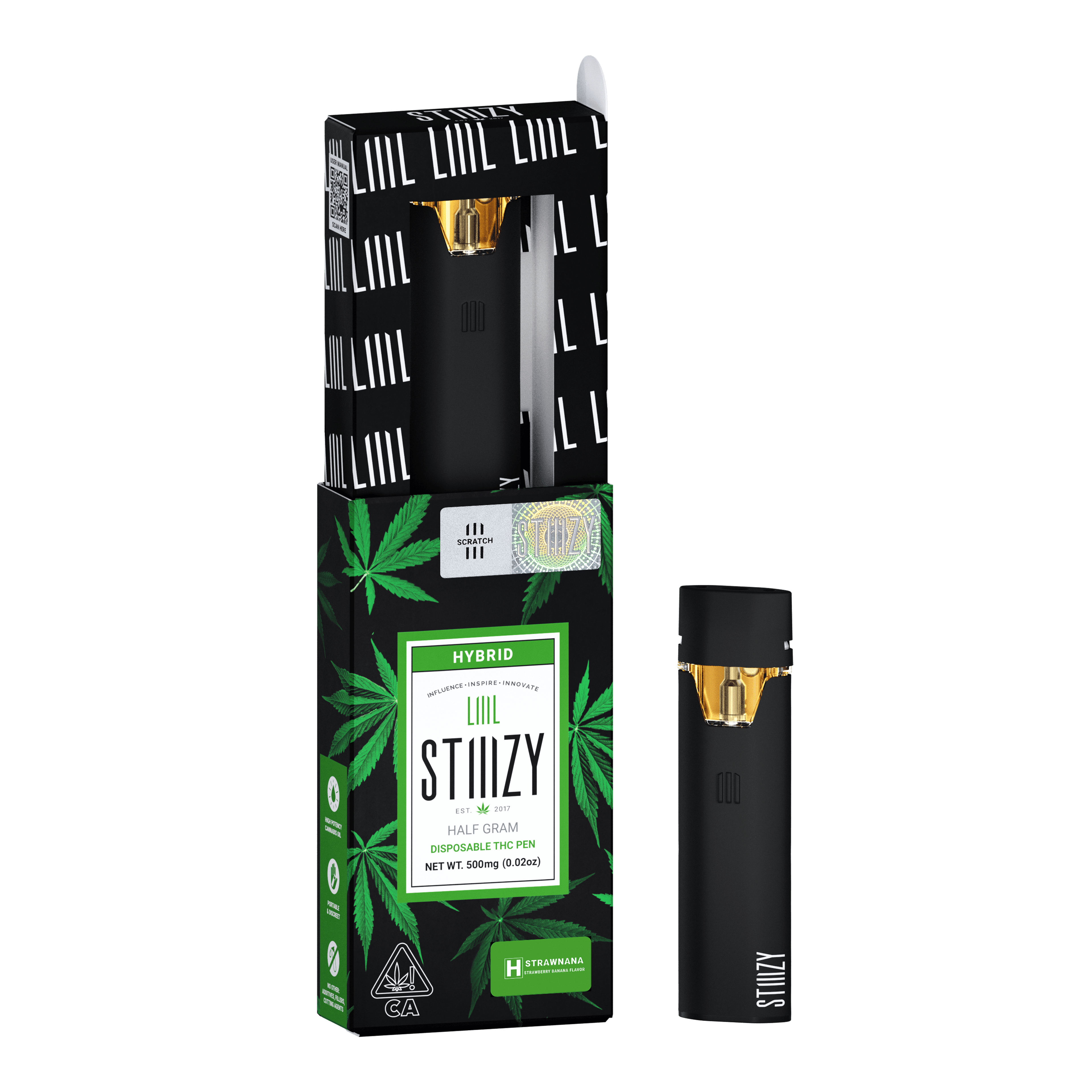Strawnana - LIIIL - STIIIZY - Half Gram - $12.99 - Disposable Vape (All-In-One, Battery Built-In)