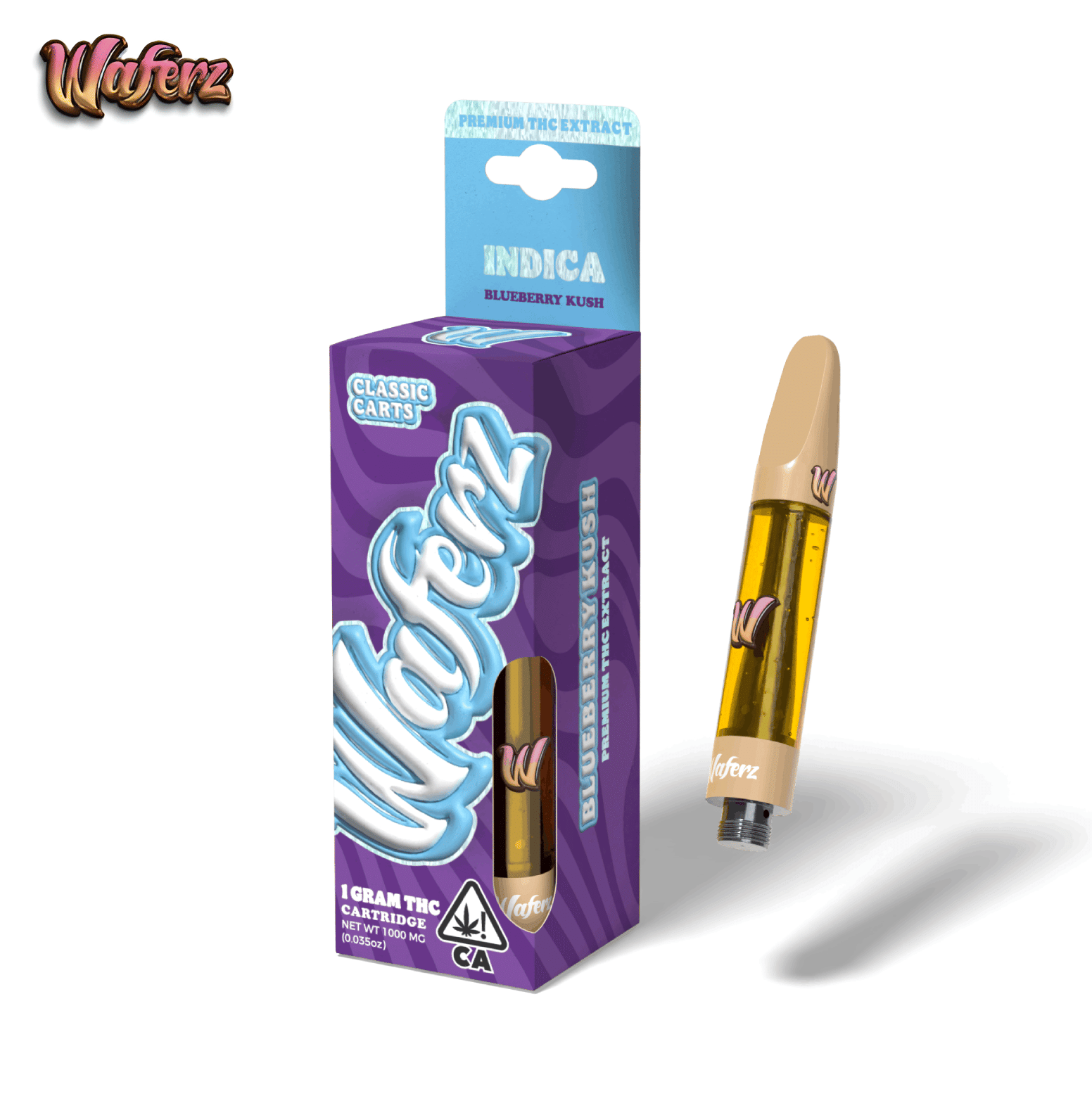 Waferz - Blueberry Kush - Classic Cartridge - 1g - Waferz - Full Gram - $19.99 - Vapes