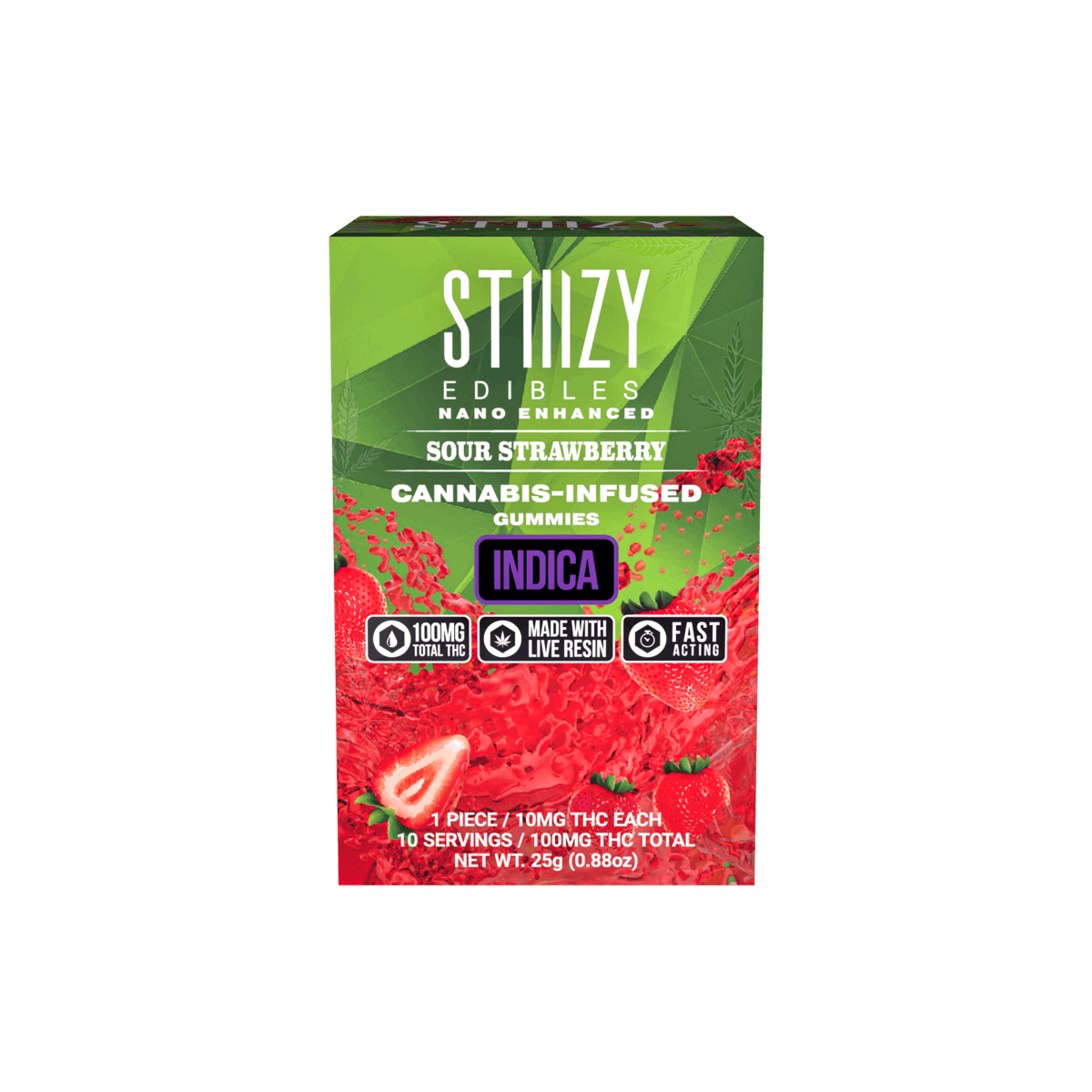Sour Strawberry - Gummies - STIIIZY - 10 Gummies - $13.99 - Edibles
