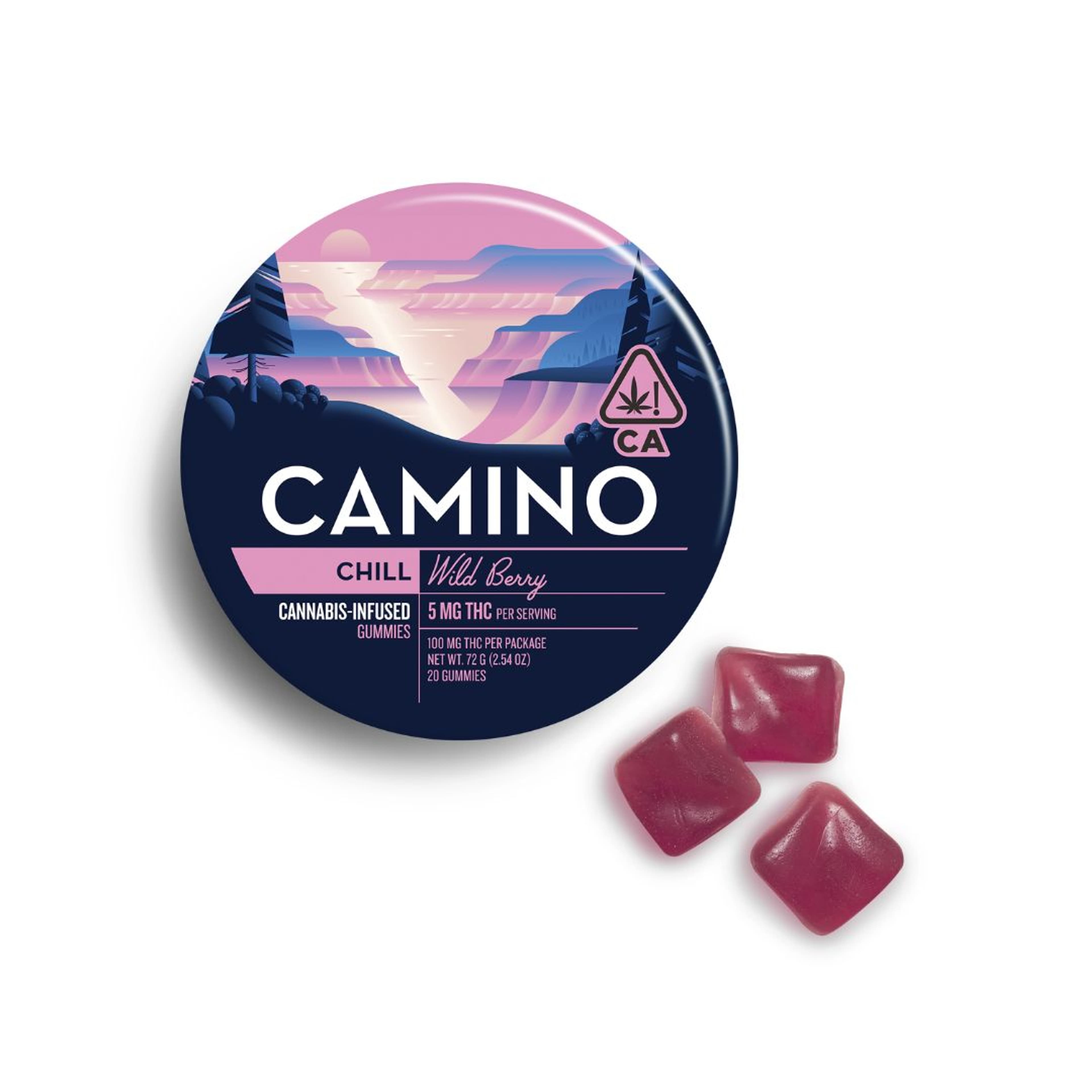 Camino Chill Wild Berry Gummies 100mg 20-Pack - Camino - 100mg Gummies 20 Pack - $21 - Gummies