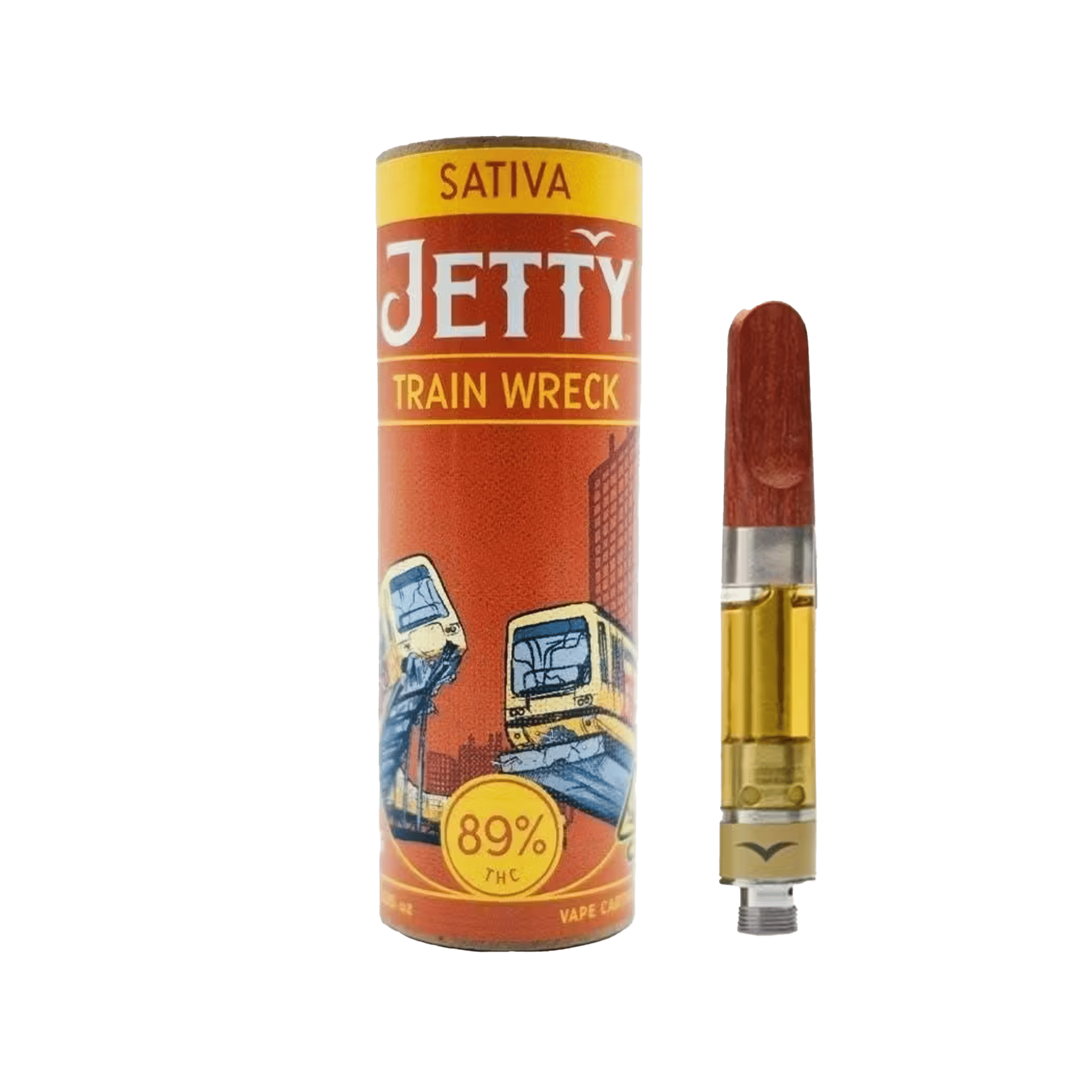 Trainwreck - Cart - Jetty Extracts - One Gram - $39.99 - Vape Cartridges (Universal 510 Battery Required)