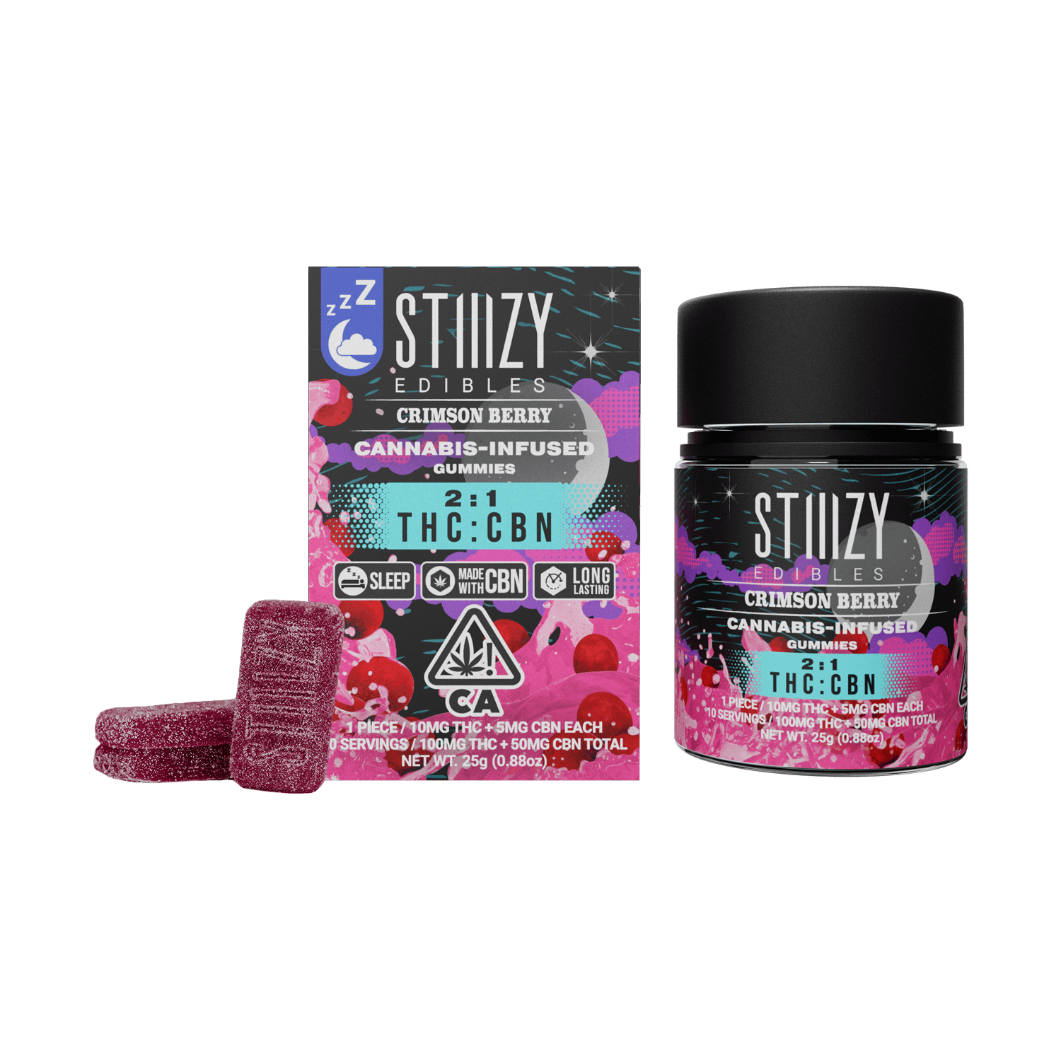 CRIMSON BERRY 2:1 100MG - STIIIZY -  - $12 - Edibles