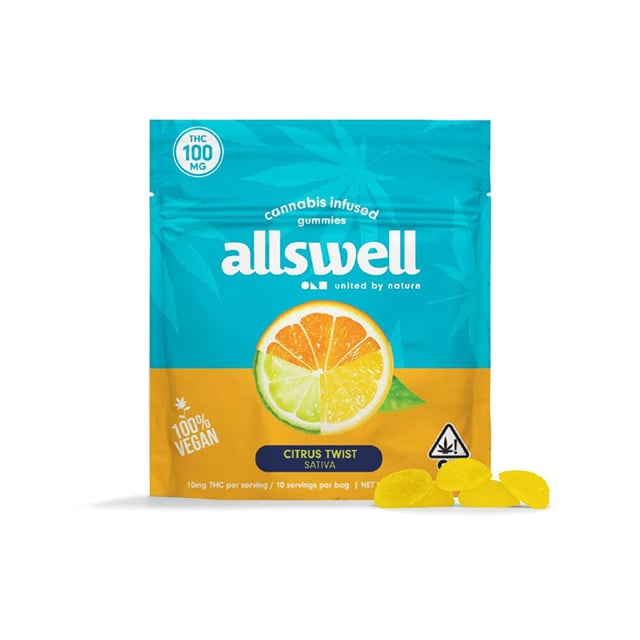 Allswell Gummies - Citrus Twist (100mg Sativa)