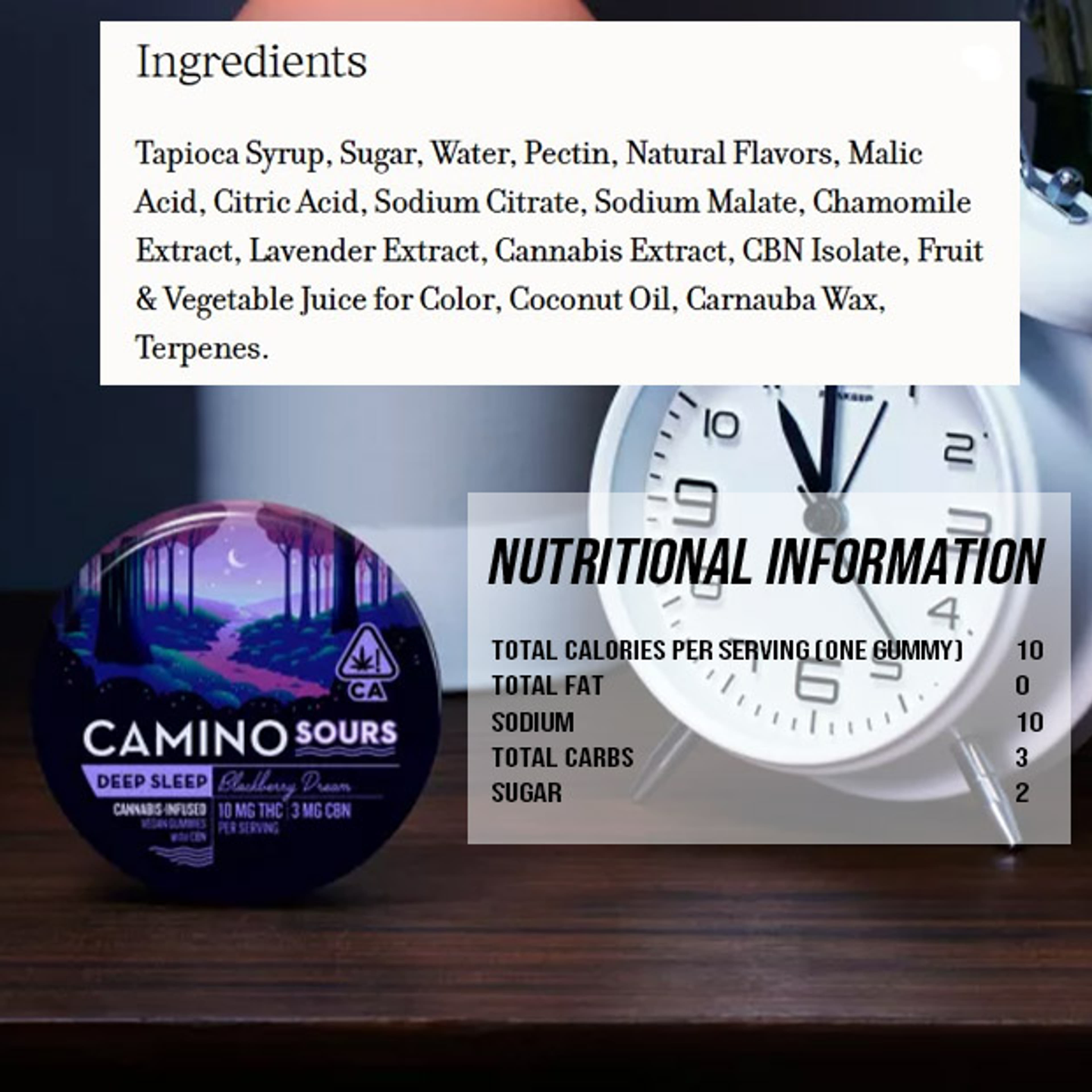 Camino Sours - Blackberry Dream CBN 'Sleep' Gummies 1:1:1 THC / CBN / CBD- 100mg - Kiva - - $19.99 - Edibles