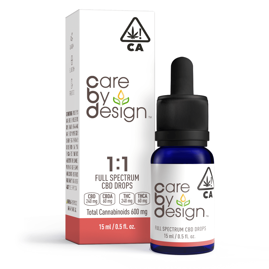 1:1 Full Spectrum CBD Drops 15ml - Care By Design - 15ml High CBD Tincture - $44 - Tinctures/Capsules