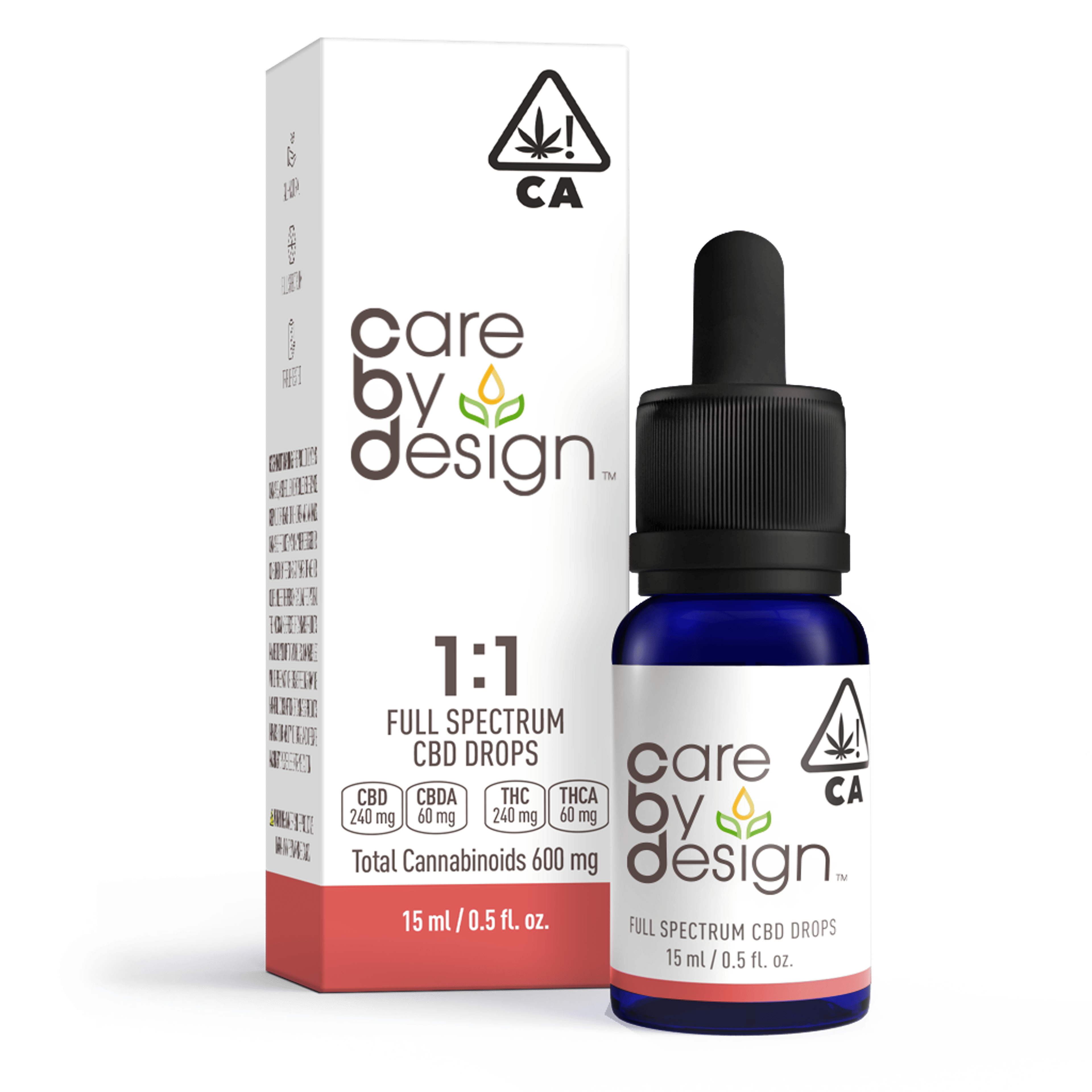 1:1 Full Spectrum CBD Drops 15ml - Care By Design - 15ml High CBD Tincture - $44 - Tinctures/Capsules