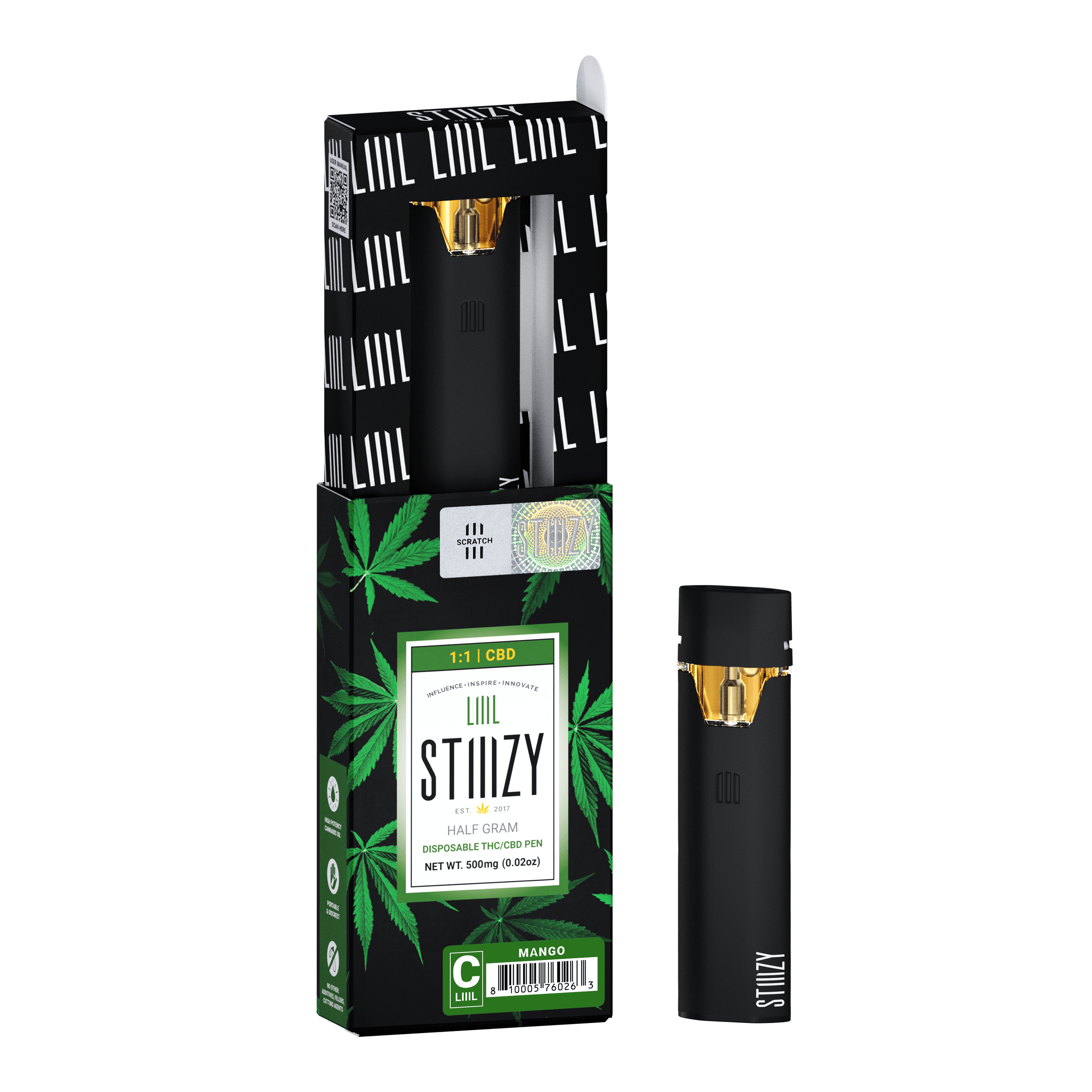 Mango 1:1 - LIIIL - STIIIZY - Half Gram - $12.99 - Disposable Vape (All-In-One, Battery Built-In)