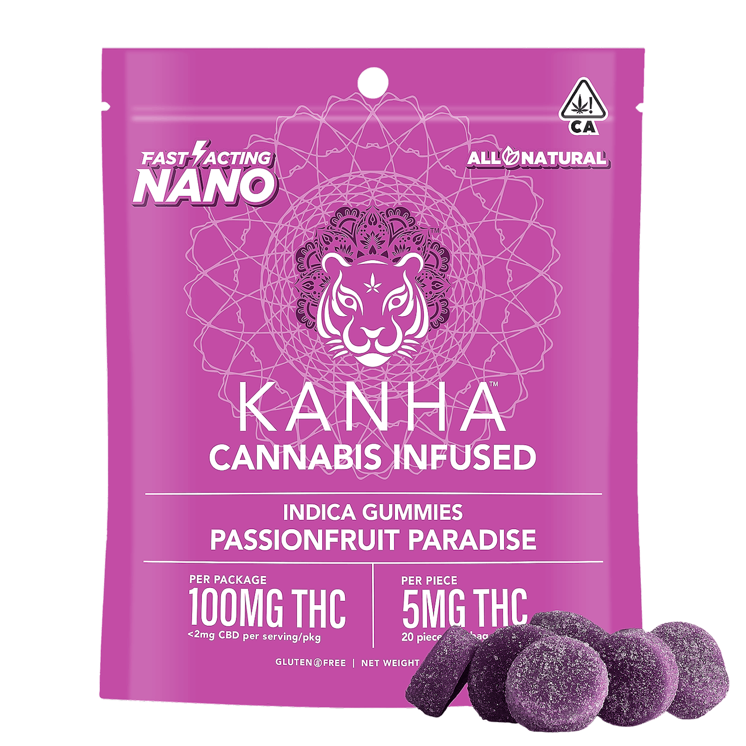 NANO Passionfruit Paradise Gummies - Kanha - 20 Gummies - $22.99 - Edibles