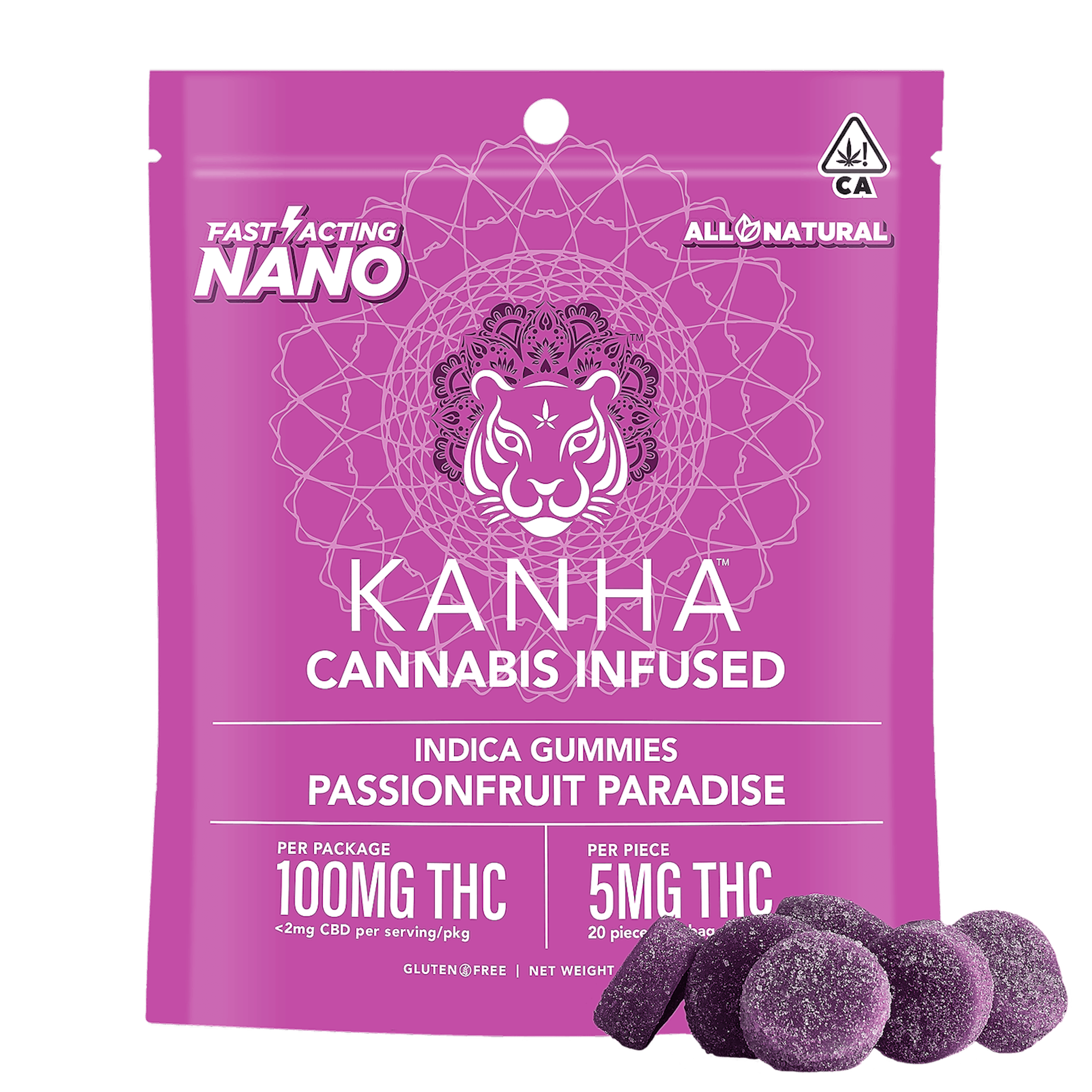 NANO Passionfruit Paradise Gummies - Kanha - 20 Gummies - $22.99 - Edibles