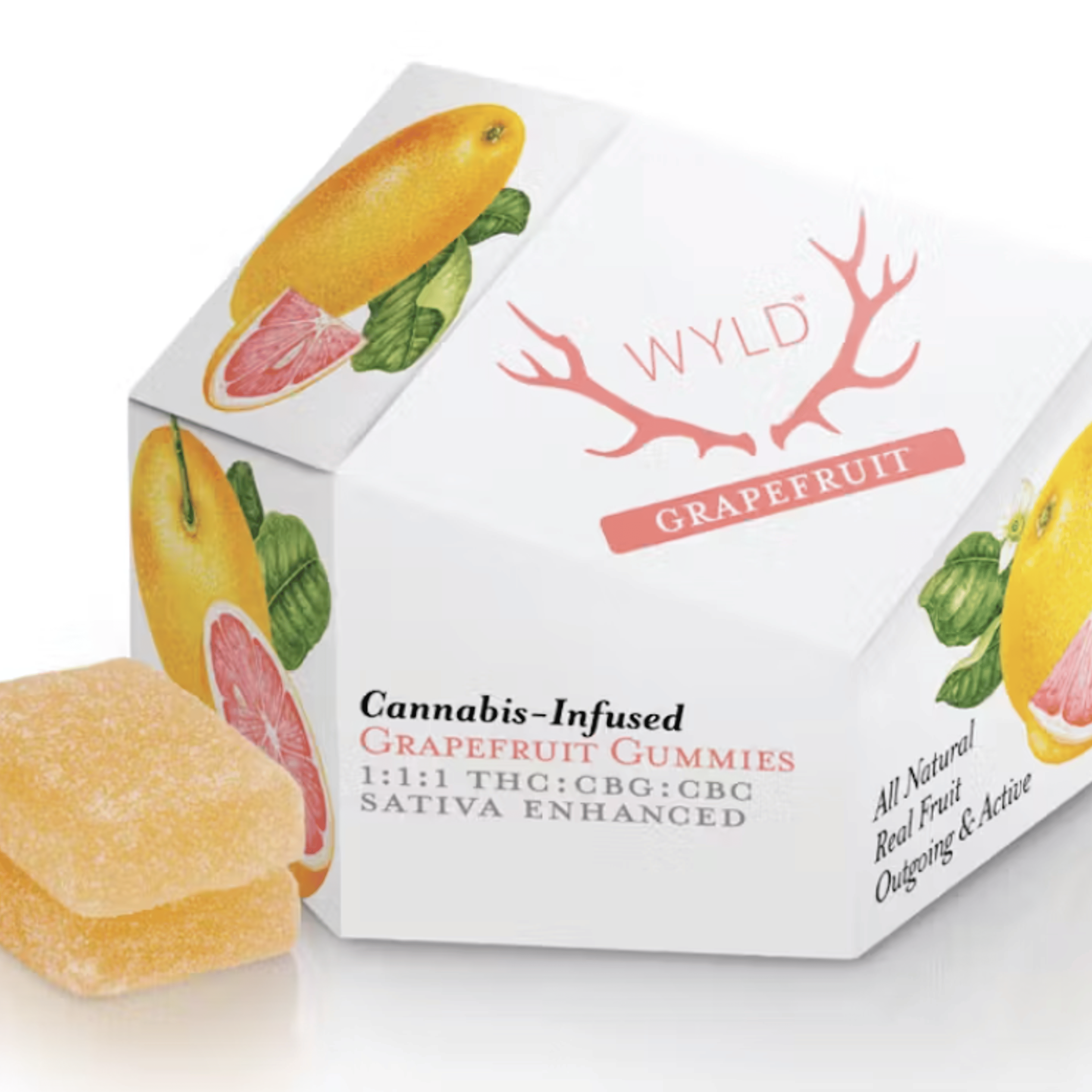 Grapefruit 1:1:1 THC:CBC:CBG Gummies - Wyld - - $14.02 - Edibles