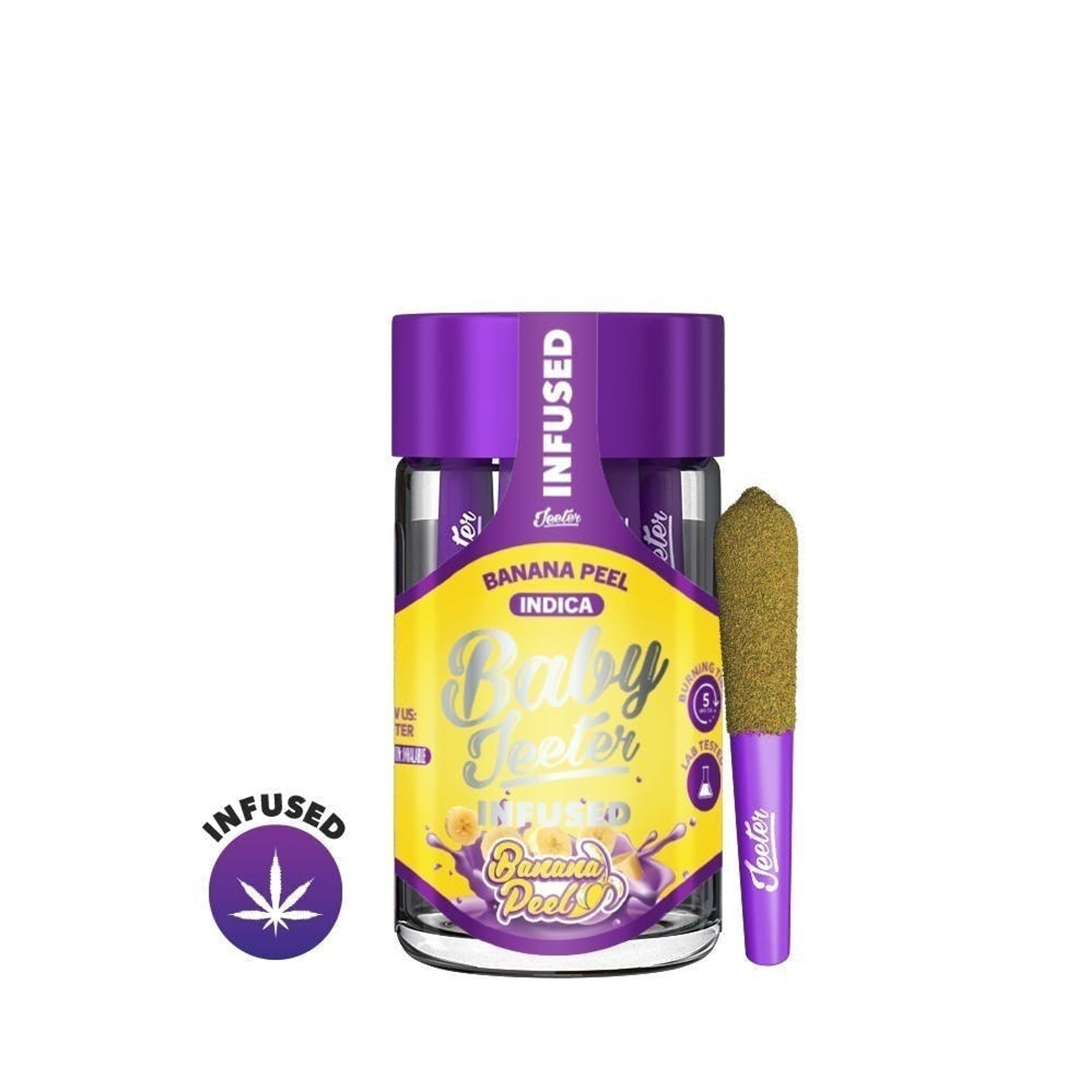 Banana Peel - Baby Jeeter - Infused Pre-Rolls - Jeeter - 2.5g (5-Pack) - $39.99 - Infused Pre-Rolls