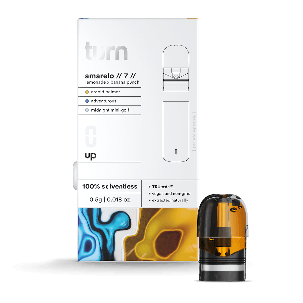 turn: 0.5g pod | amarelo // 7 // | 100% solventless | up | - turn -  - $50 - Pods