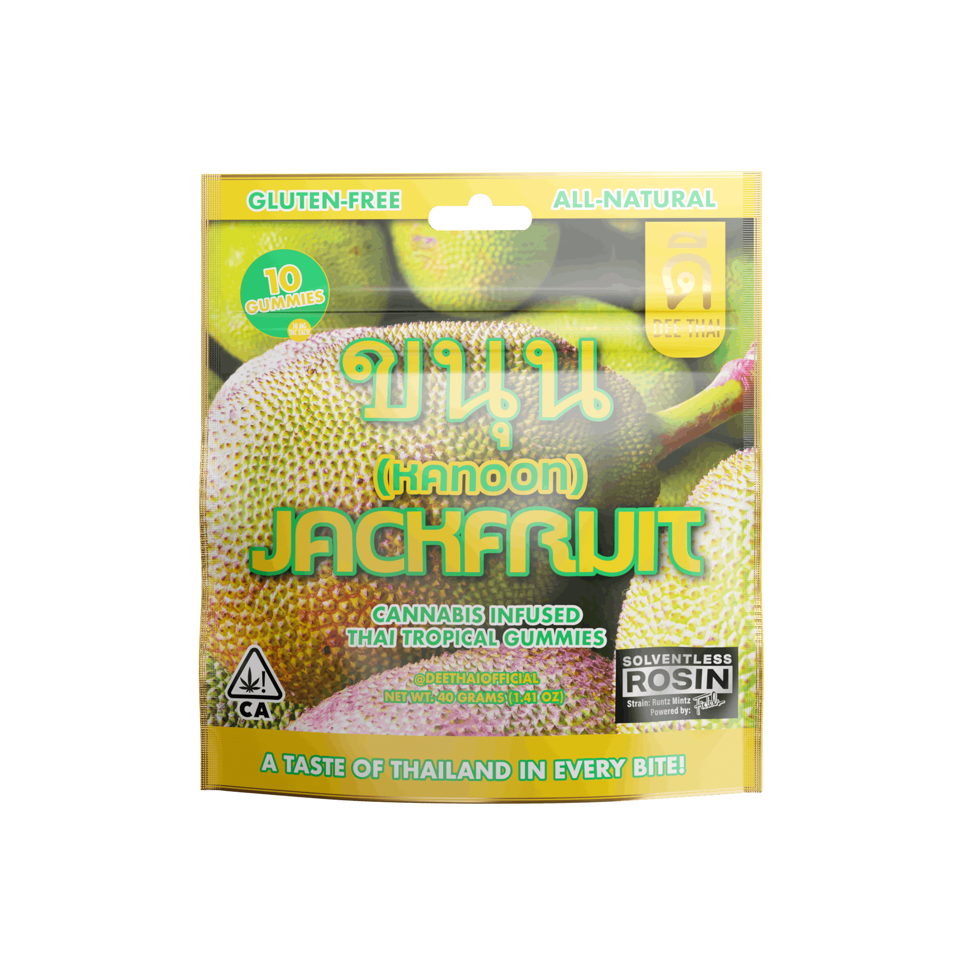 Jackfruit - Solventless Rosin - Gummies - Dee Thai - 10 Gummies - $11.99 - Edibles