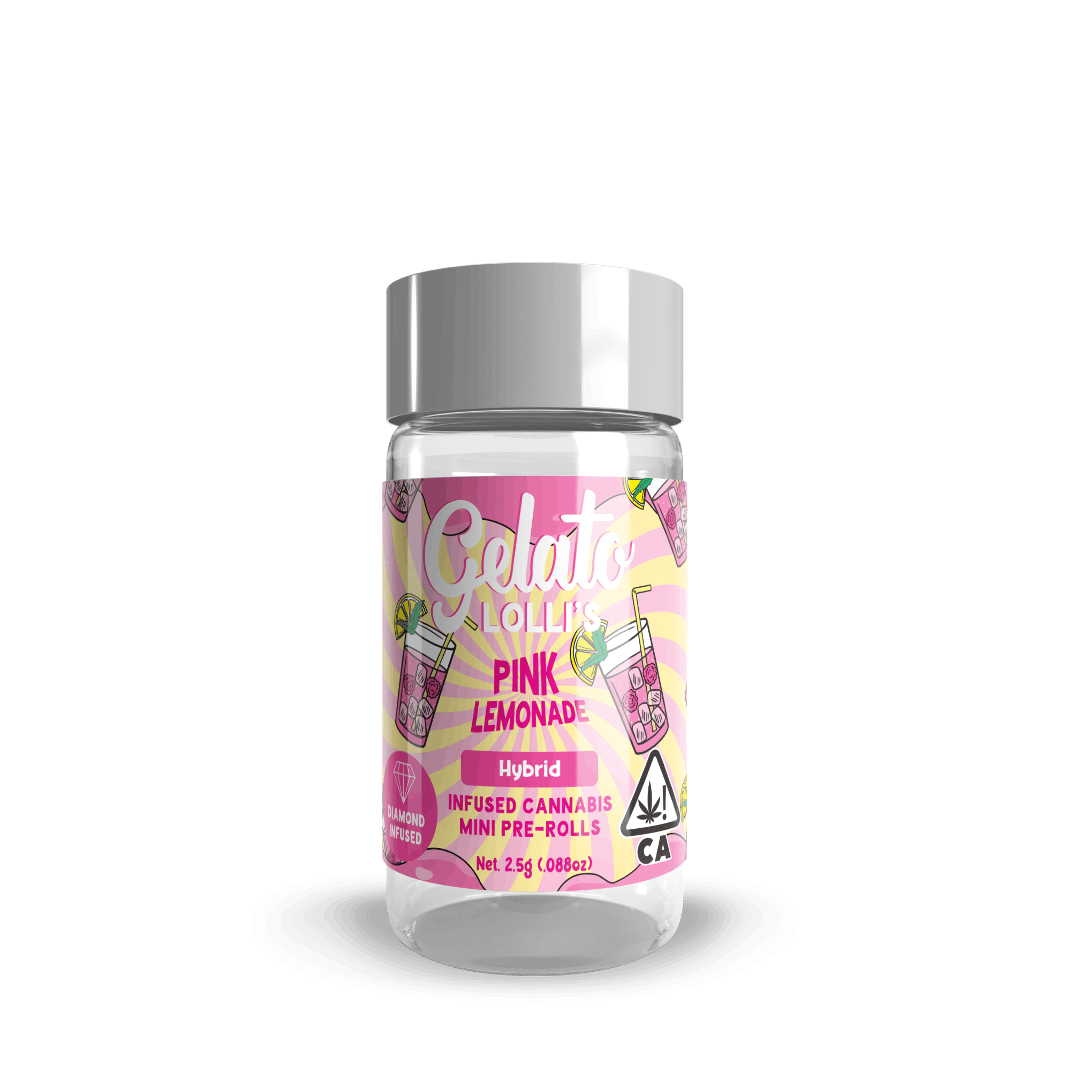 Pink Lemonade .6G Lolli 5-Pack (3g) - Gelato - - $35 - Infused Pre-Rolls