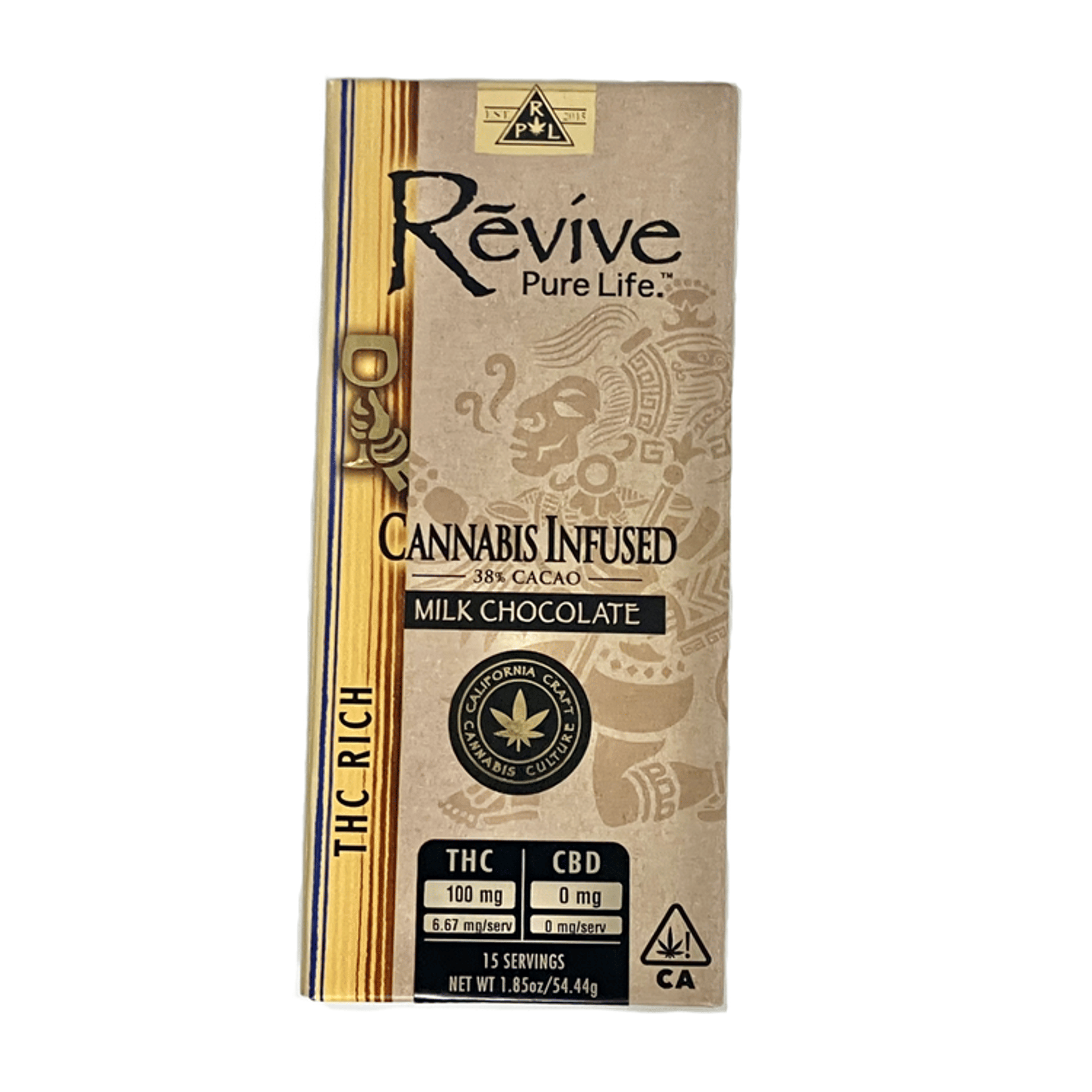 Revive Chocolate Bar - Revive Organics - Milk - $30 - Edibles