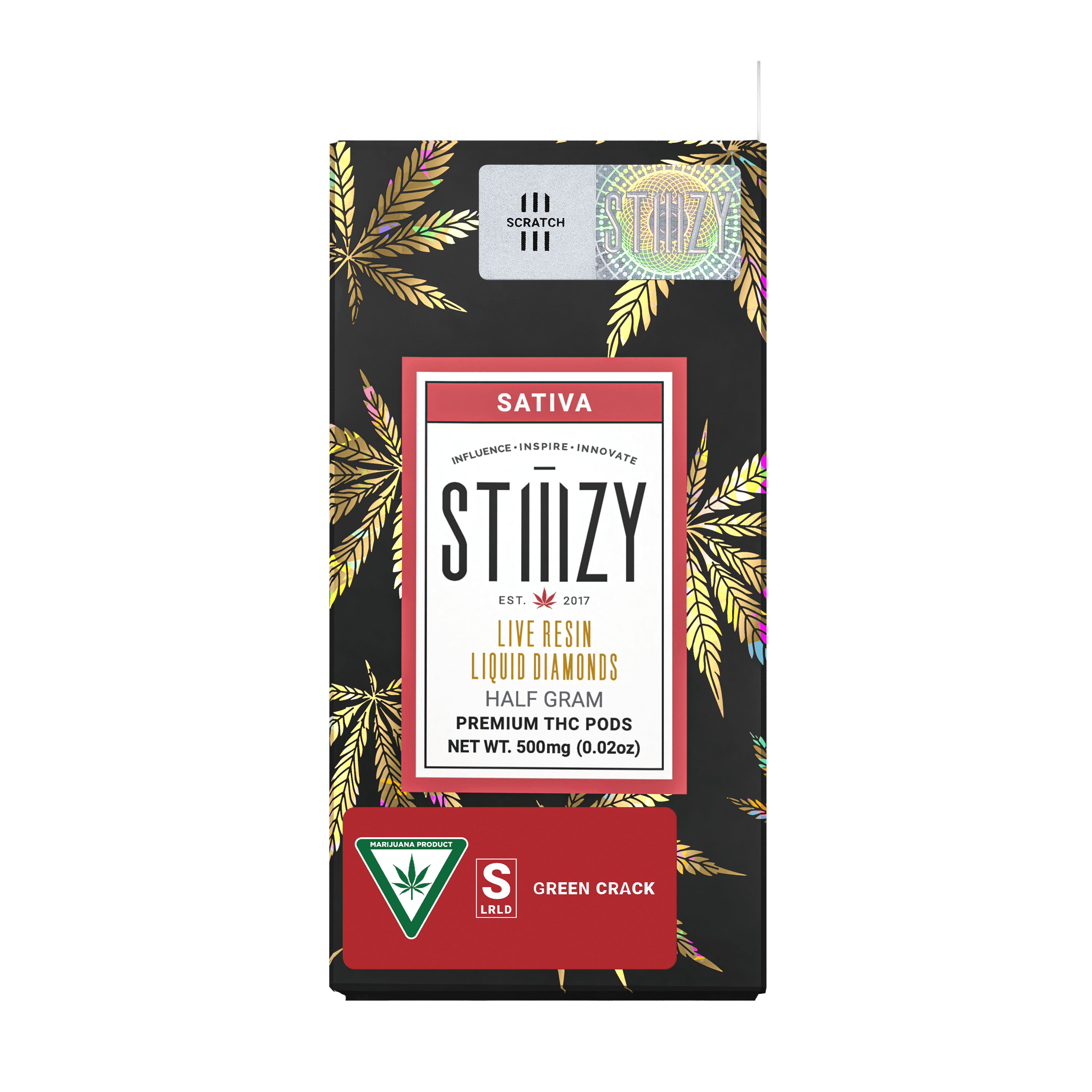 Green Crack Liquid Diamonds Pod .5g - STIIIZY - - $17 - Cartridges