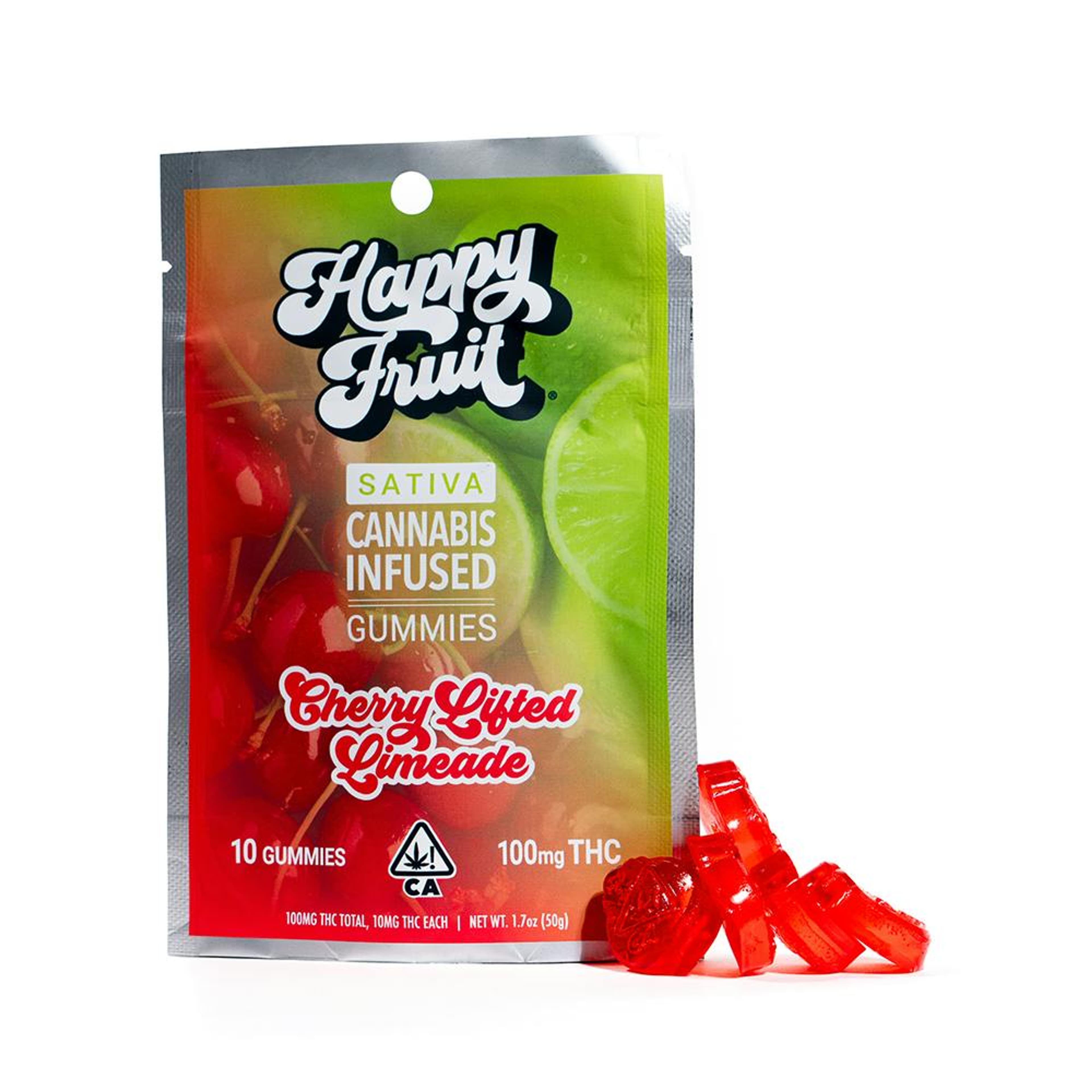 Cherry Lifted Limeade Gummies - Happy Fruit - 10 Gummies - $21.99 - Edibles