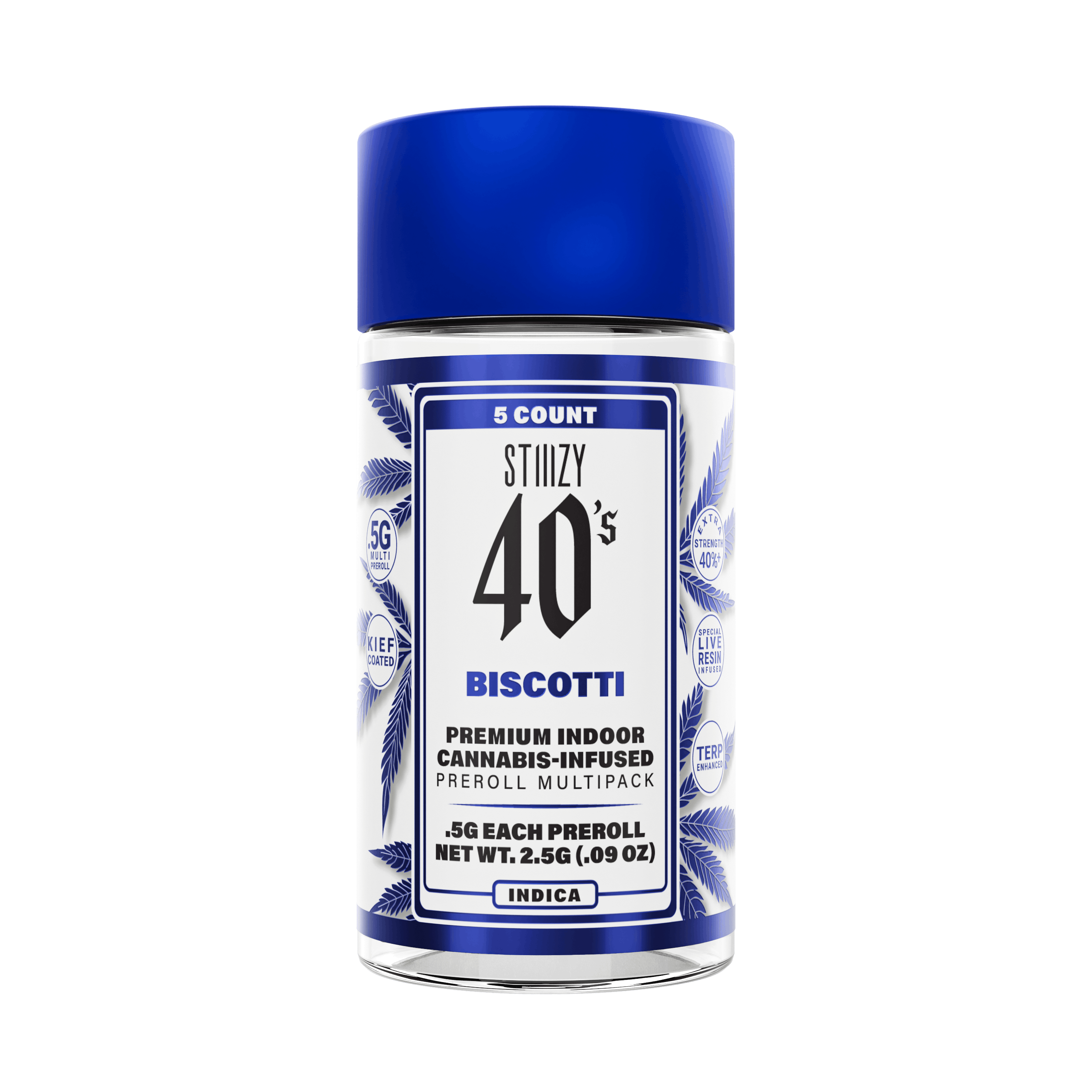 Biscotti - 40's Infused Mini Pre-Rolls - STIIIZY - 2.5g (5-Pack) - $35.99 - Infused Pre-Rolls