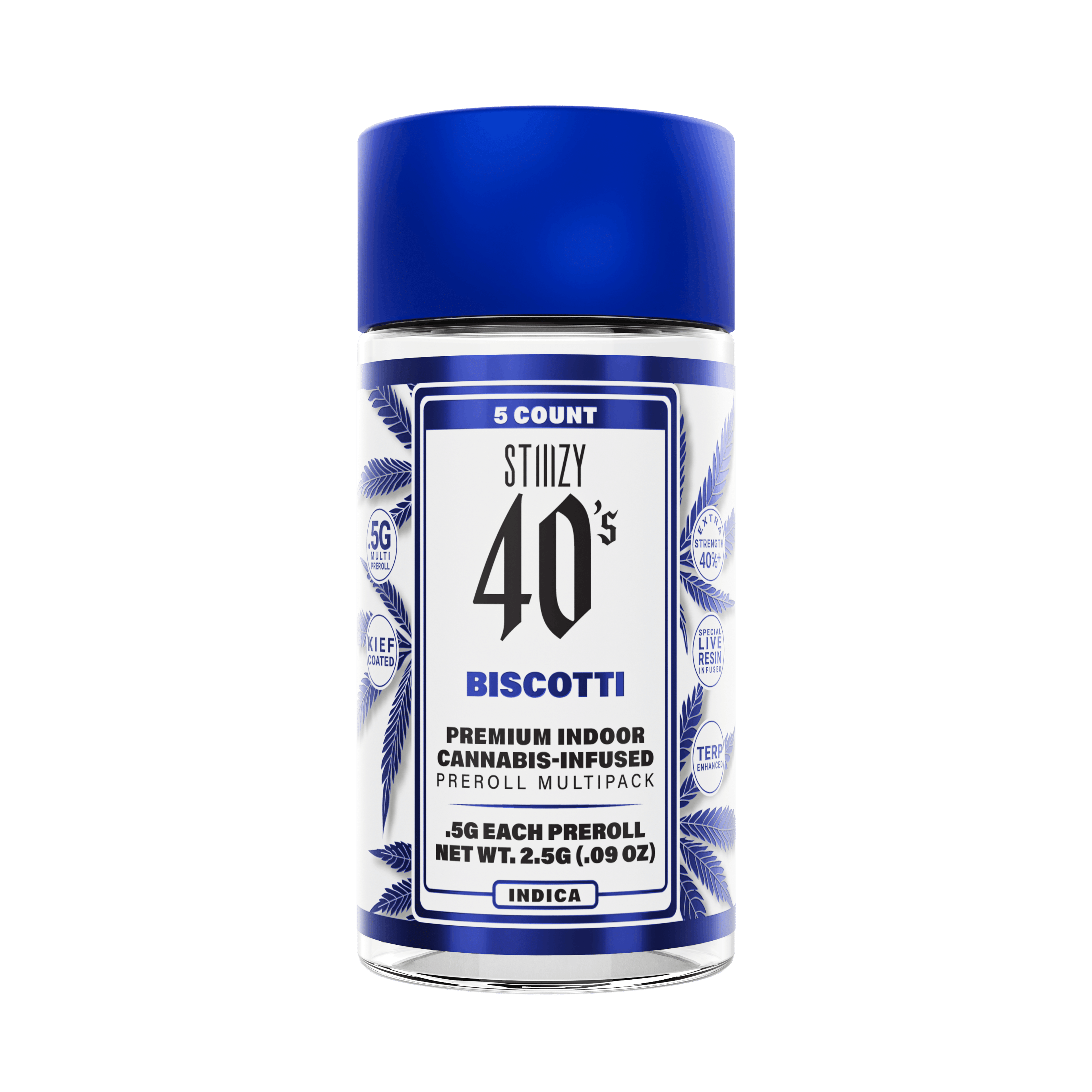 Biscotti - 40's Infused Mini Pre-Rolls - STIIIZY - 2.5g (5-Pack) - $35.99 - Infused Pre-Rolls