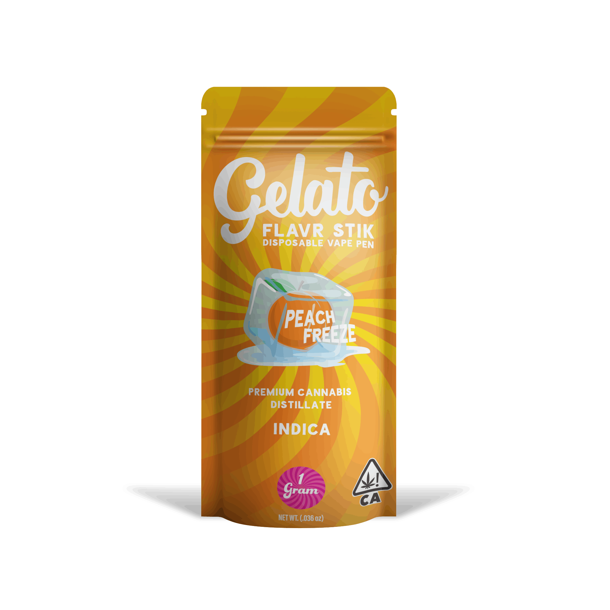PEACH FREEZE 1G -DISP - GELATO CANNA CO -  - $23.50 - Vape Cartridge