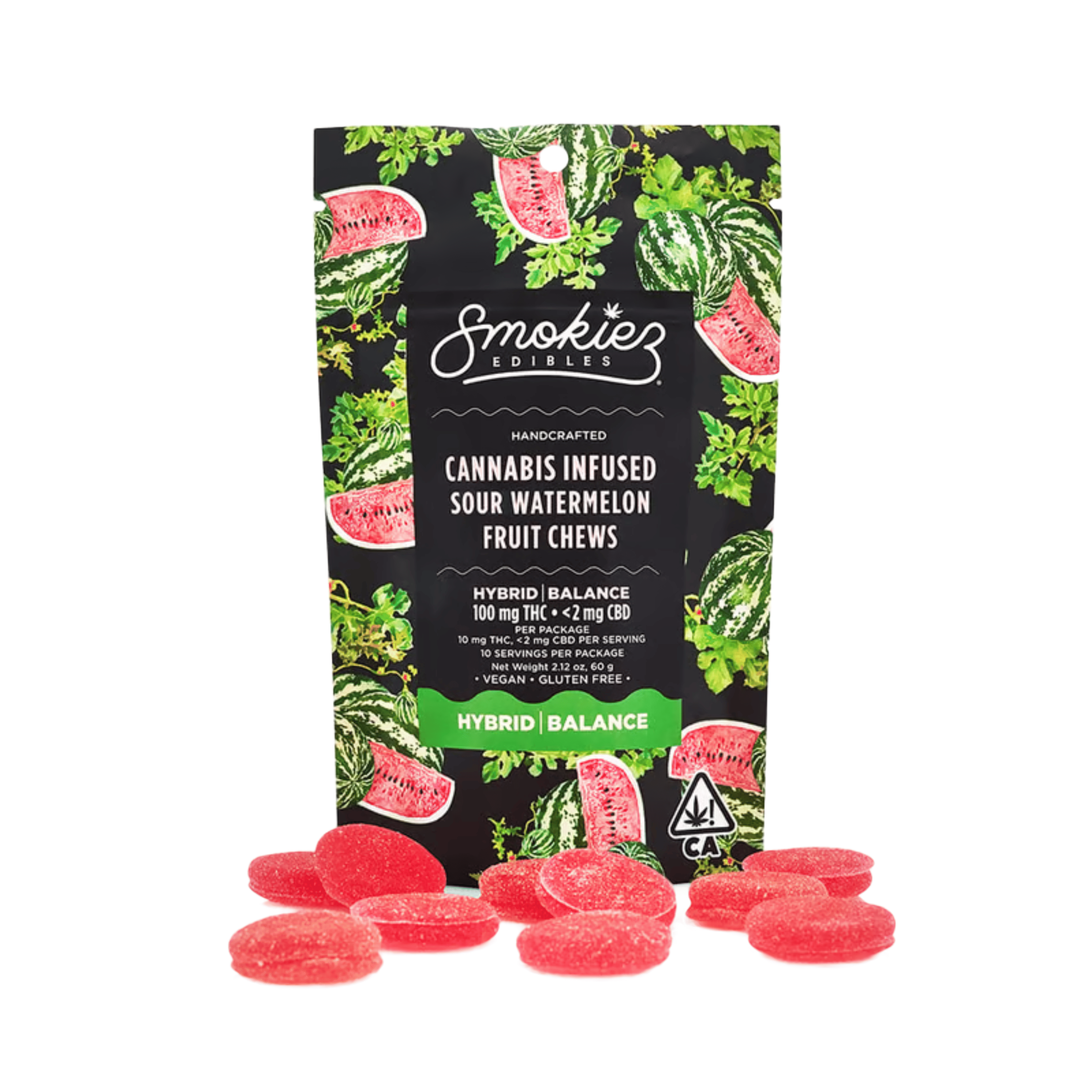Balance | Sour Watermelon Fruit Chews - 100mg - Smokiez Edibles - - $17 - Edibles