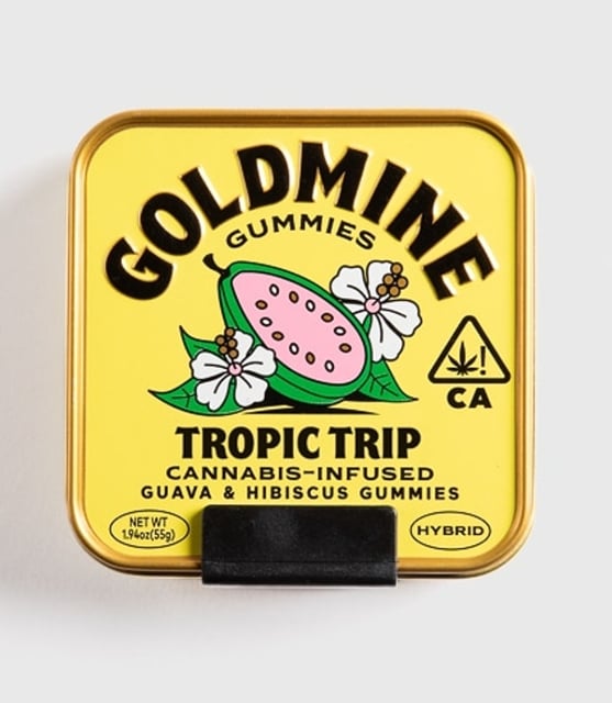 Tropic Trip Guava & Hibiscus Gummy Tin Single Unit (Hybrid, 100 MG THC)