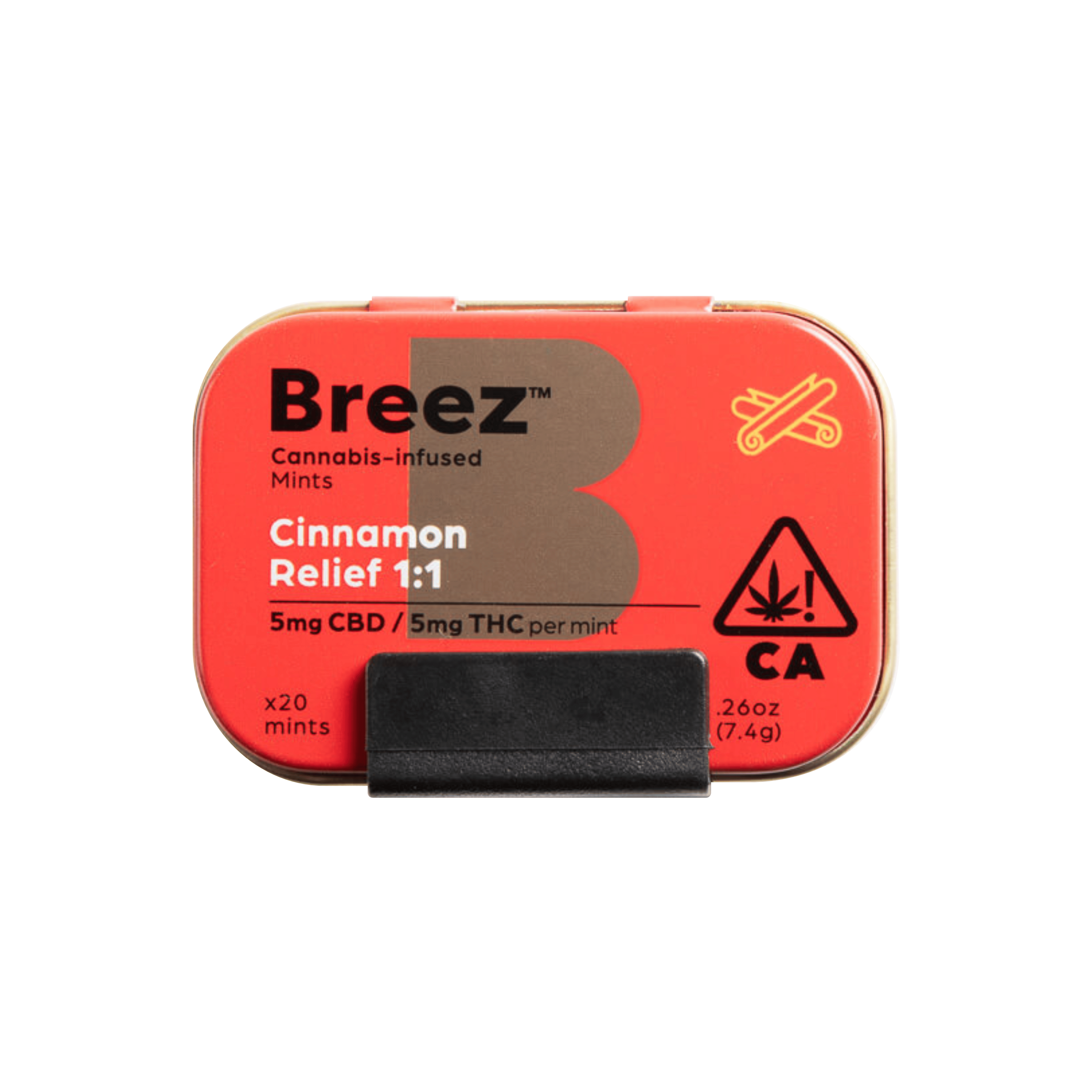 Cinnamon Mints 1:1 CBD - 100mg + 100mg - Breez - null - $25 - Edibles