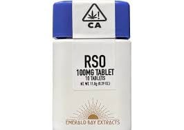 RSO THC 100 mg Tablets - Emerald Bay Extracts - Hybrid: Sour Cherry - $50 - Soft Gels & Tablets