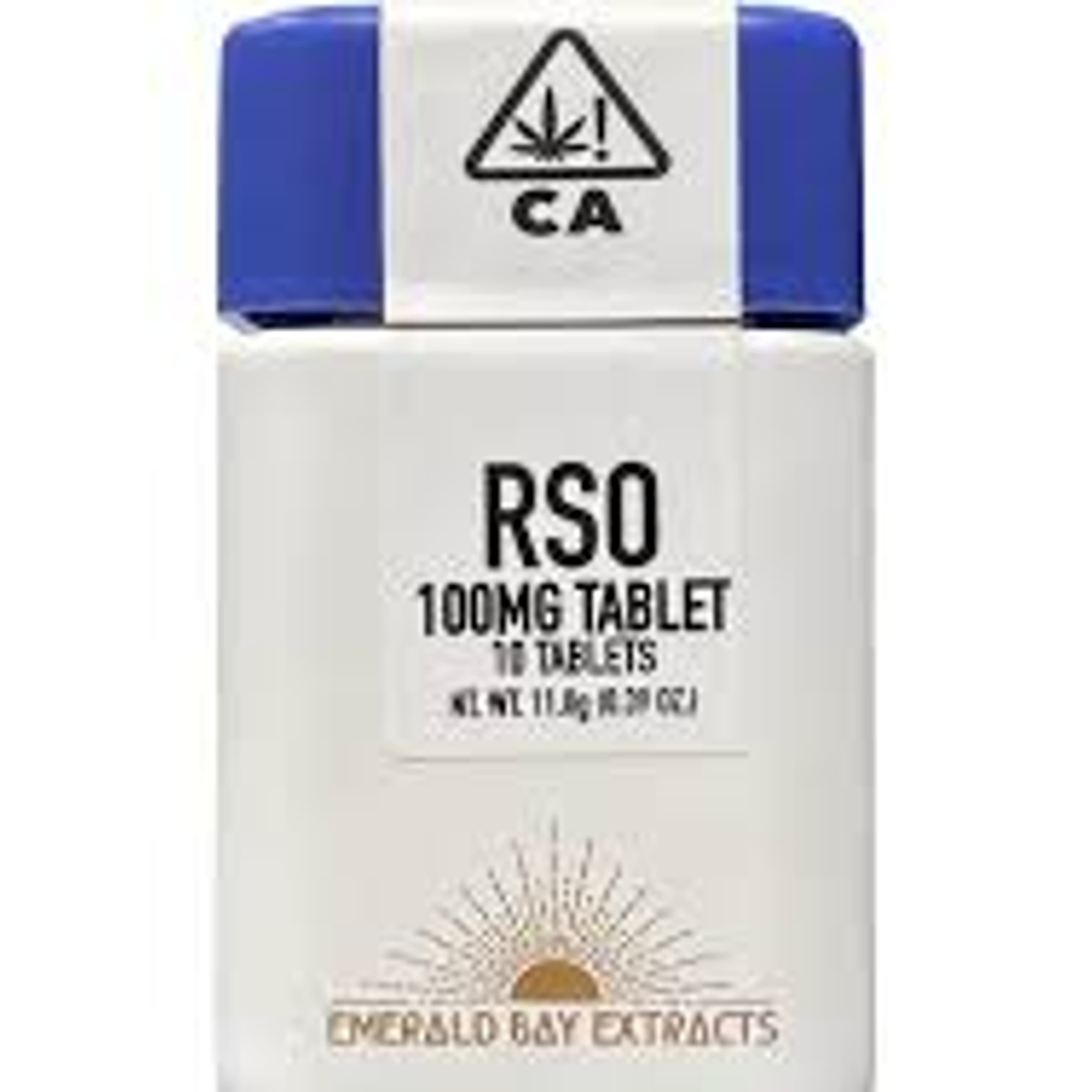 RSO THC 100 mg Tablets - Emerald Bay Extracts - Hybrid: Sour Cherry - $50 - Soft Gels & Tablets