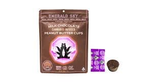 Peanut Butter Cups Indica - Milk Chocolate - Emerald Sky Edibles - 10 Piece - $21 - Edibles
