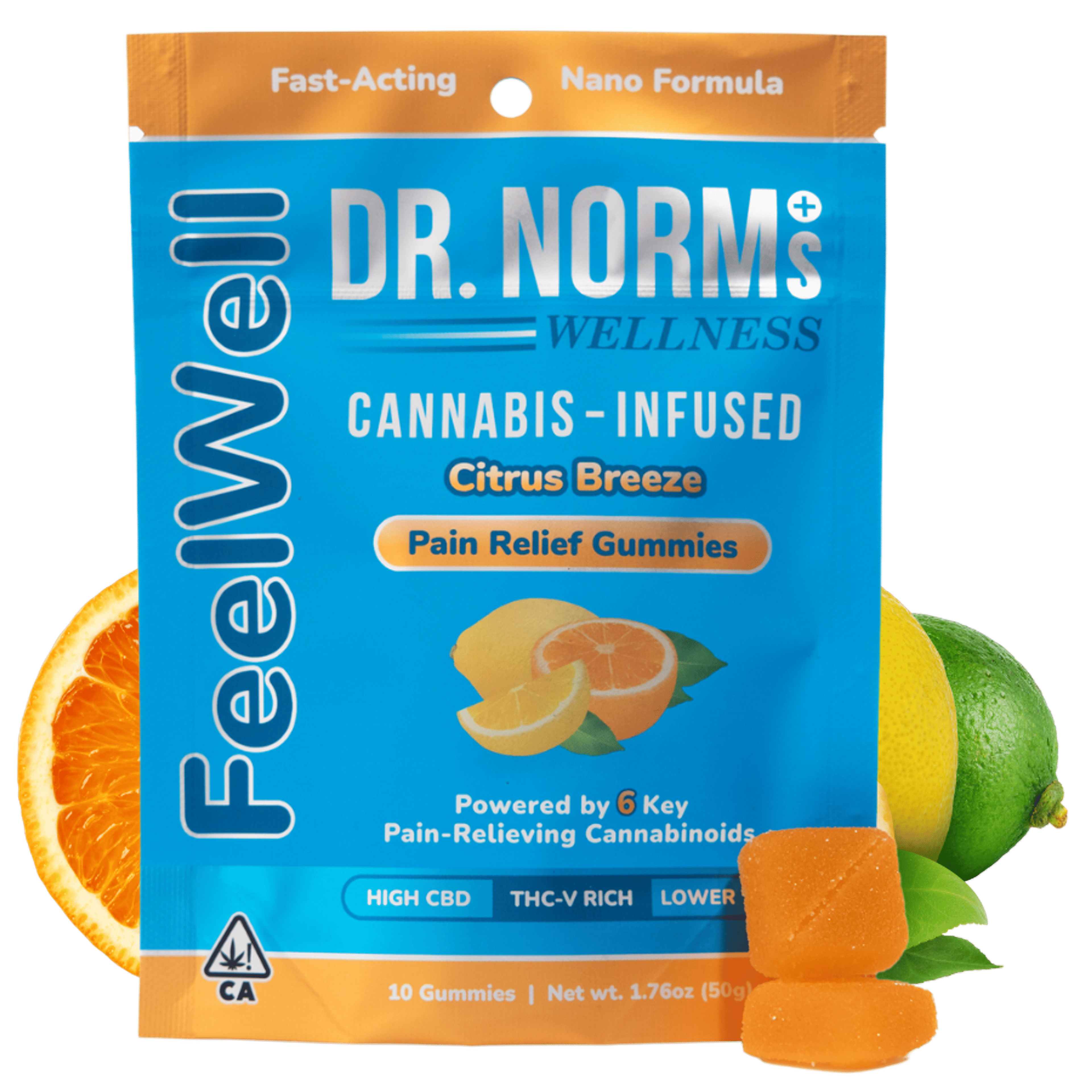 Dr. Norm's - Feel Well | Citrus Breeze Pain Relief Gummies - Dr. Norm's - Dr. Norm's - Feel Well | Citrus Breeze Pain Relief Gummies - $25 - Edible