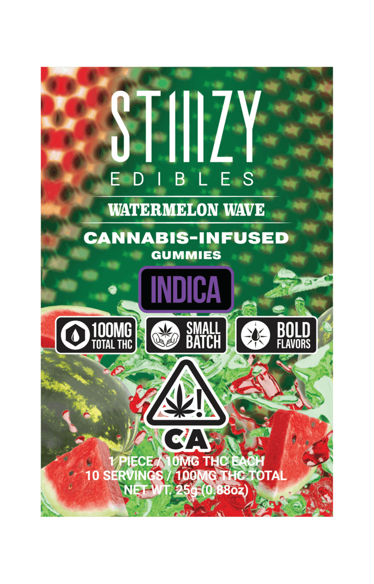 WATERMELON WAVE 100MG GUMMY - STIIIZY -  - $12 - Edibles