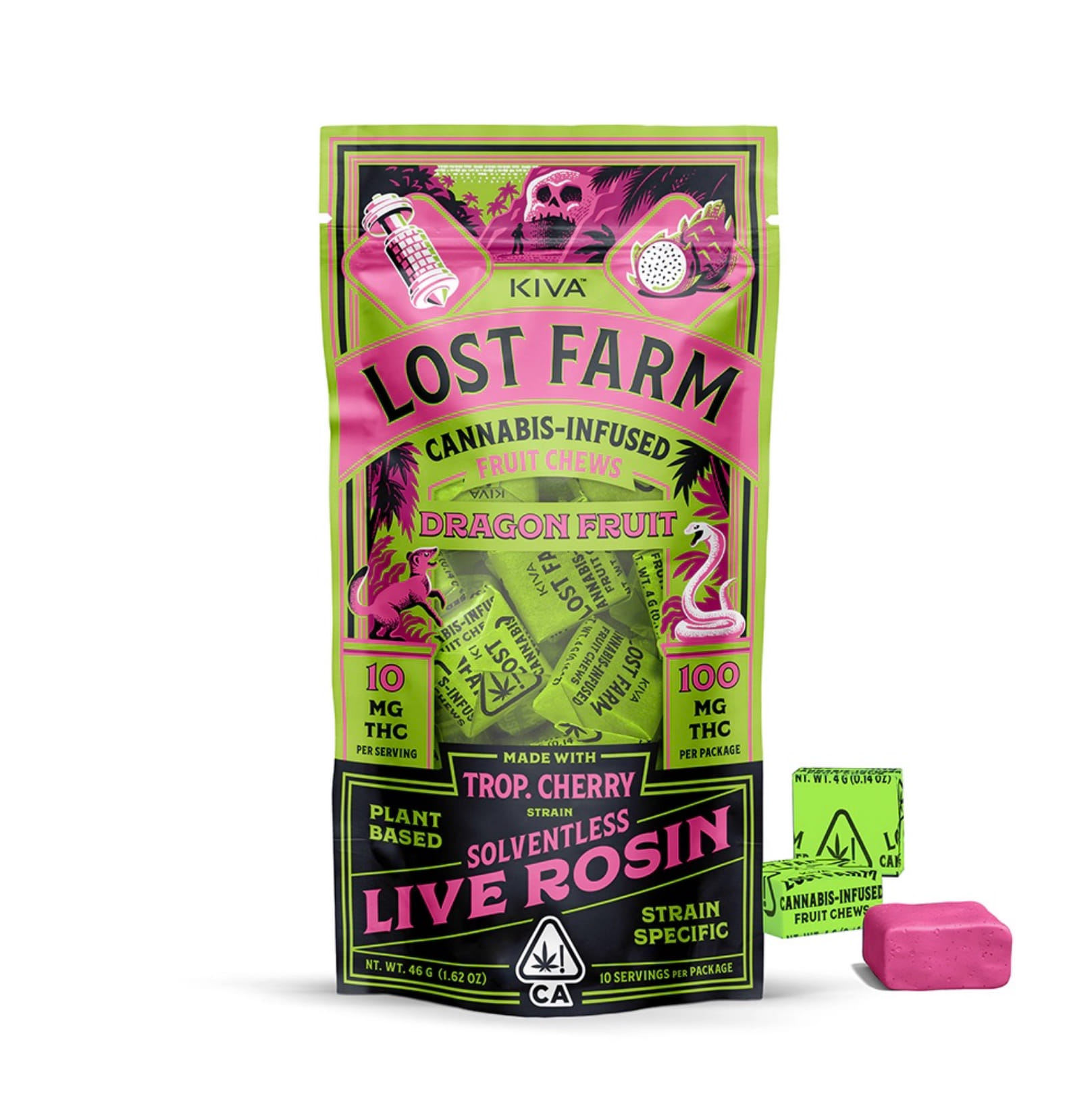 Dragon Fruit Trop Cherry 100MG Rosin Gummies - Lost Farm -  - $13.20 - Edible