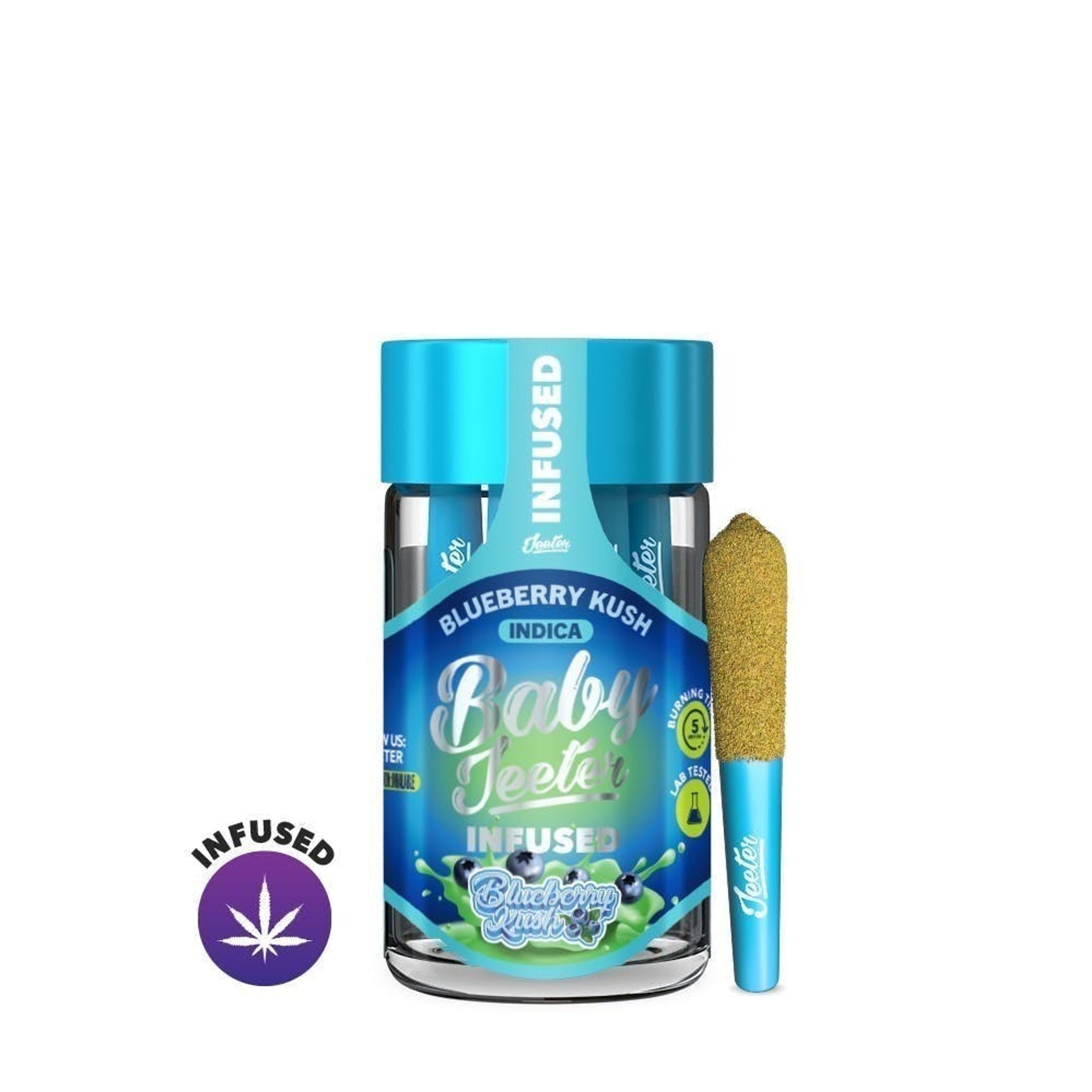 Blueberry Kush - Baby Jeeter - Infused Pre-Rolls - Jeeter - 2.5g (5-Pack) - $39.99 - Infused Pre-Rolls