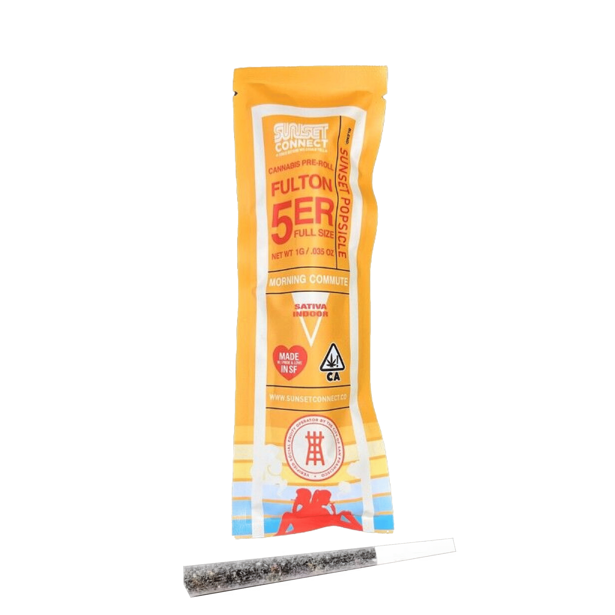 Sunset Popsicle - Fulton 5'er - Pre-Roll - Sunset Connect - 1g (Single) - $4.99 - Non-Infused Pre-Rolls