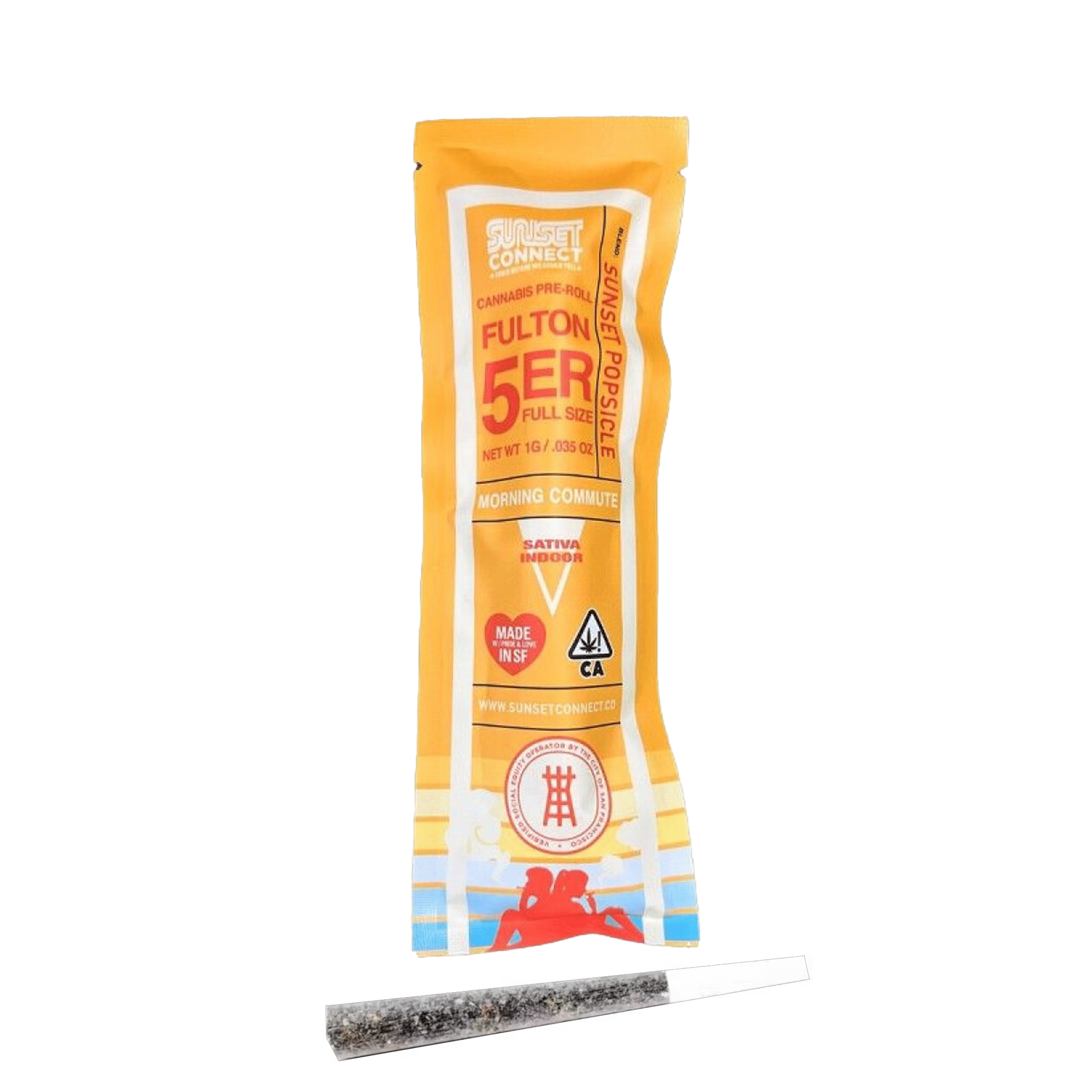 Sunset Popsicle - Fulton 5'er - Pre-Roll - Sunset Connect - 1g (Single) - $4.99 - Non-Infused Pre-Rolls