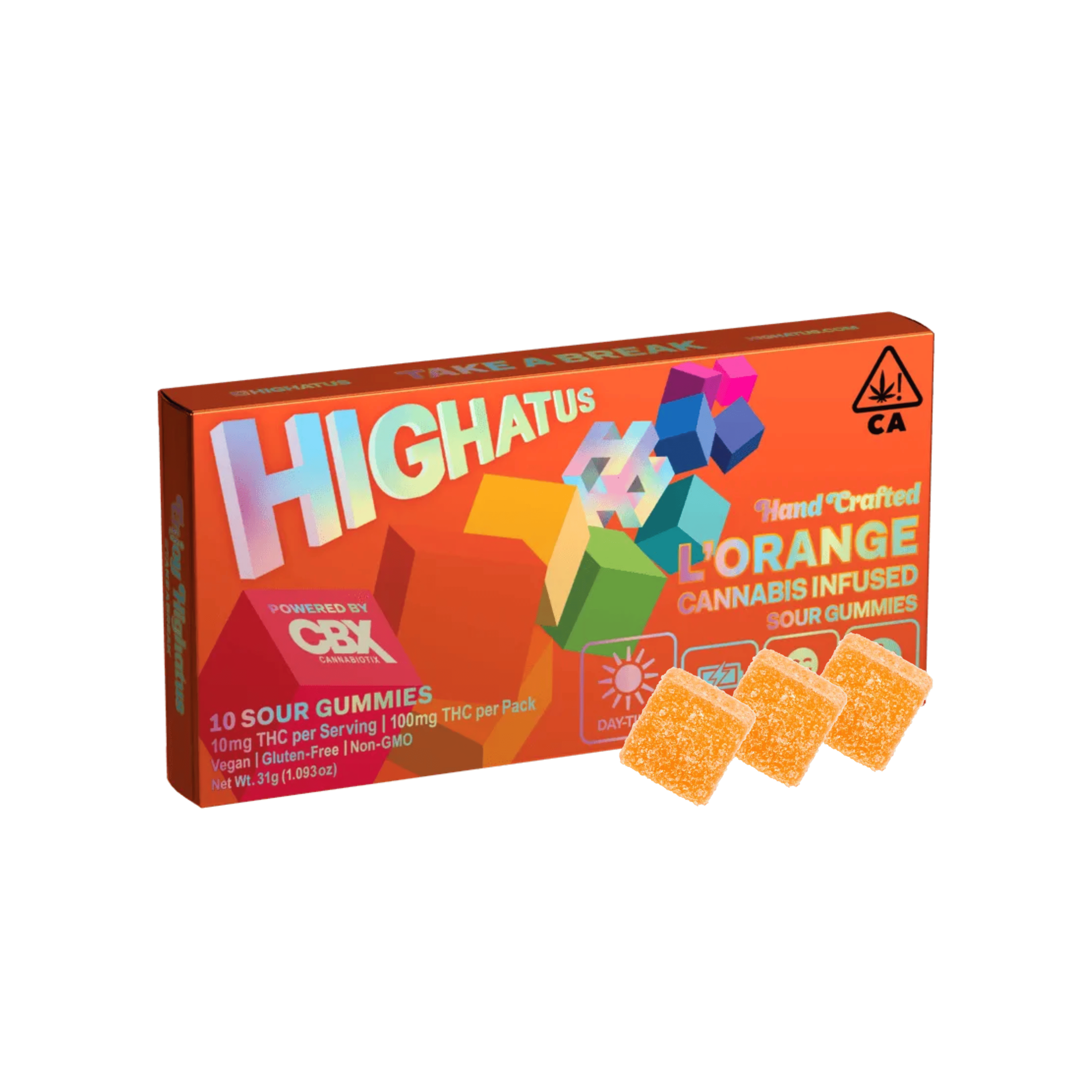 L'Orange | Sour Gummies - 100mg - Highatus (By CBX) - - $13.50 - Edibles