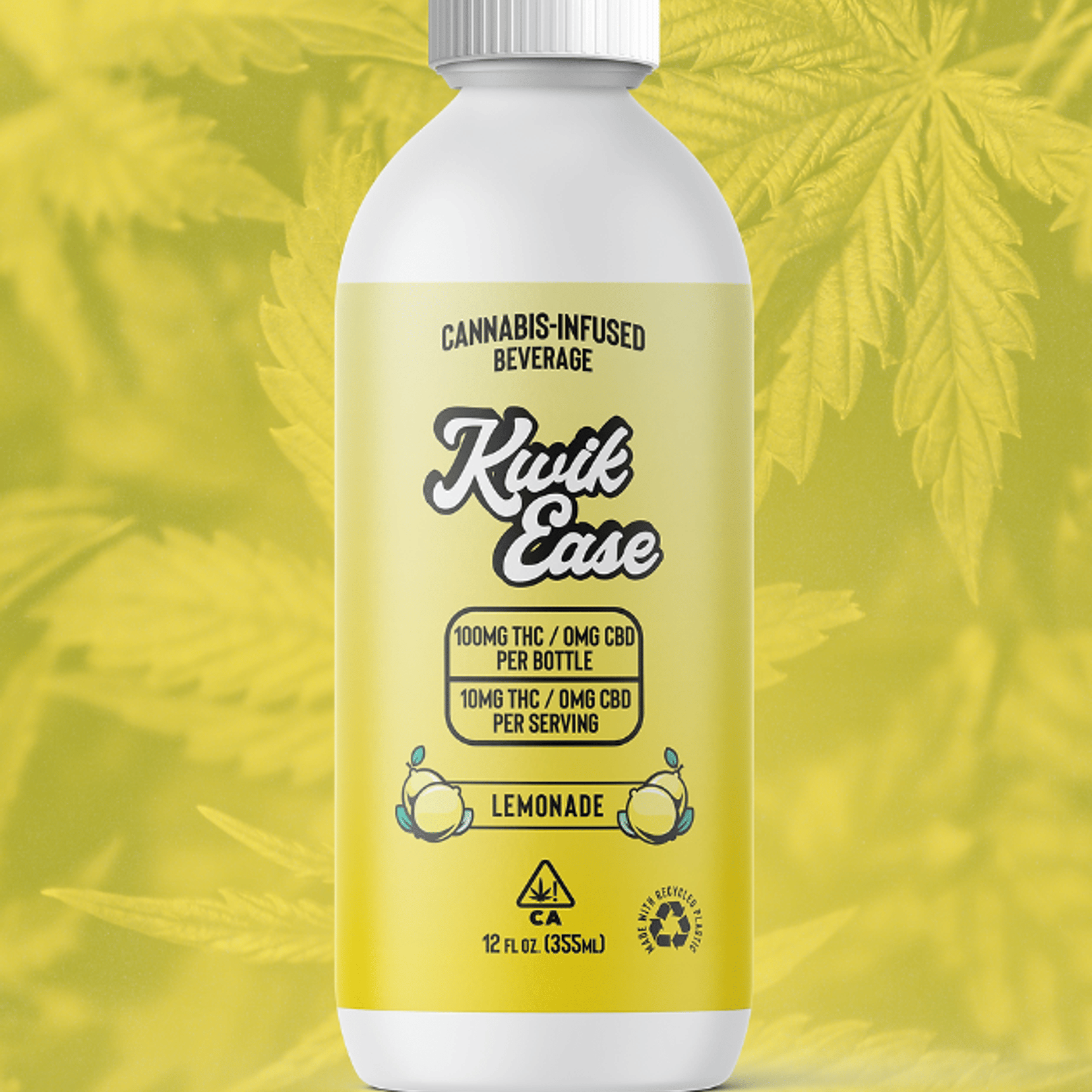 Kwik Ease: Lemonade (12oz.) - 100mg - Manzanita Naturals - - $13 - Beverages/Drinks