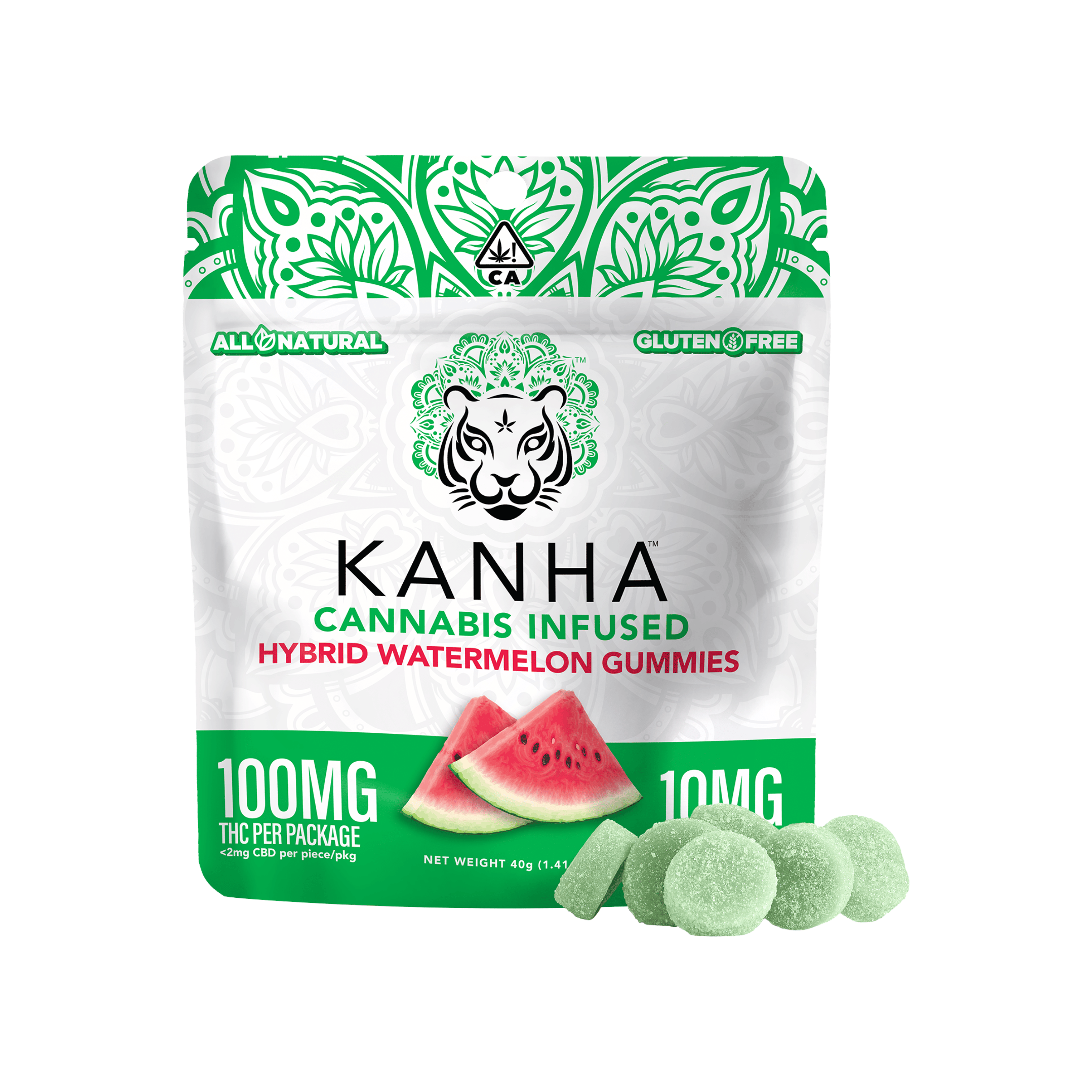 Hybrid Watermelon Gummies - 100MG - Kanha Gummies -  - $16 - Edibles