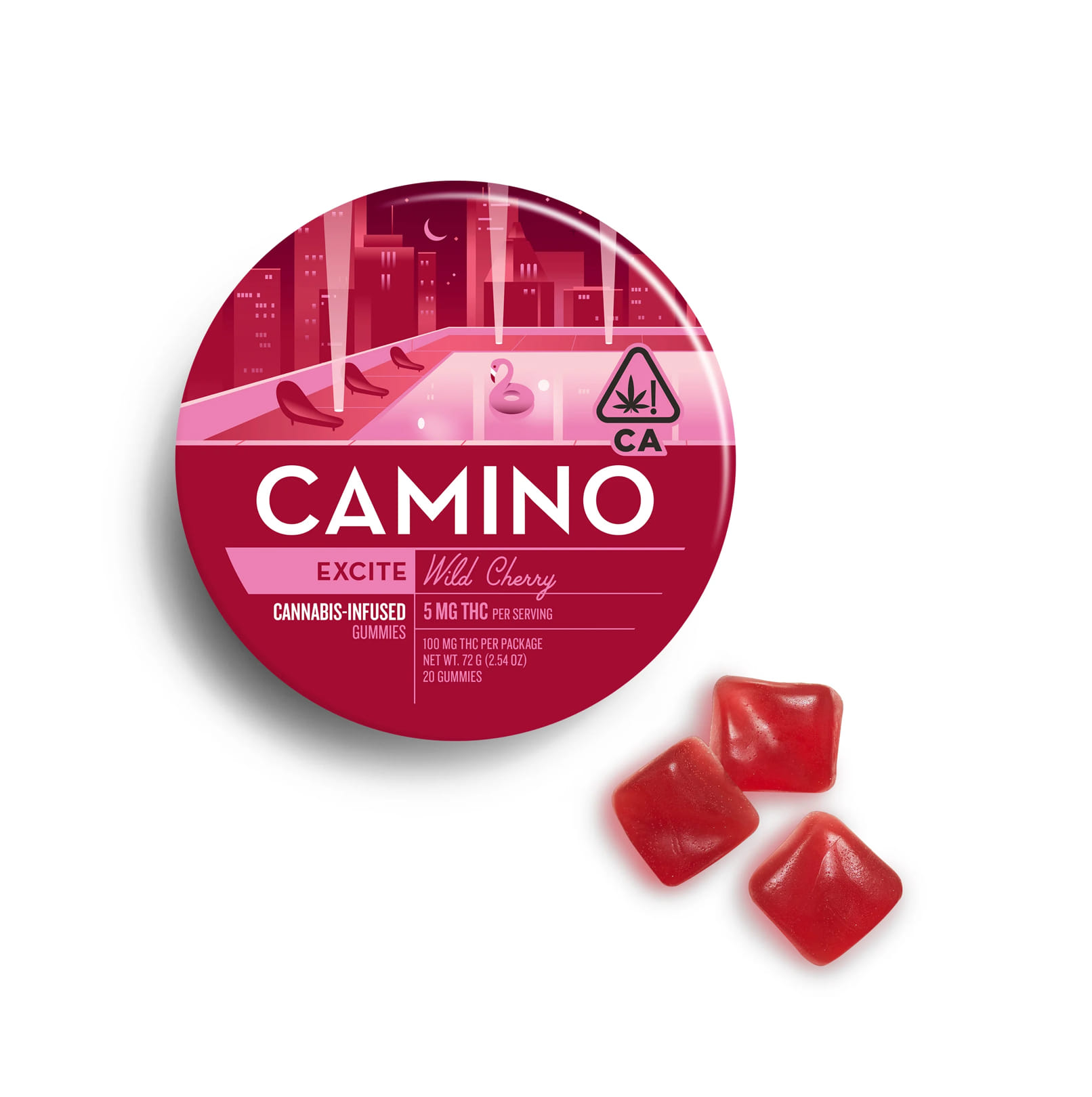 Wild Cherry 5:5:5 CBC/CBG/THC gummies 100mg - Camino -  - $13.53 - Edible