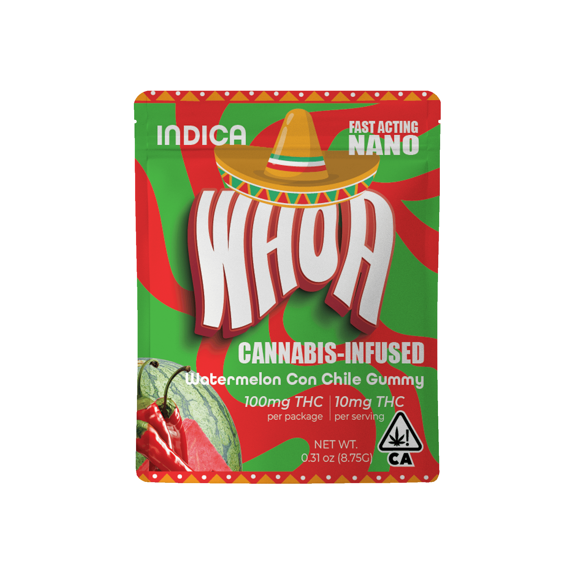 Watermelon Con Chile Gummy - Bite (100mg) - WHOA -  - $5.05 - Edibles