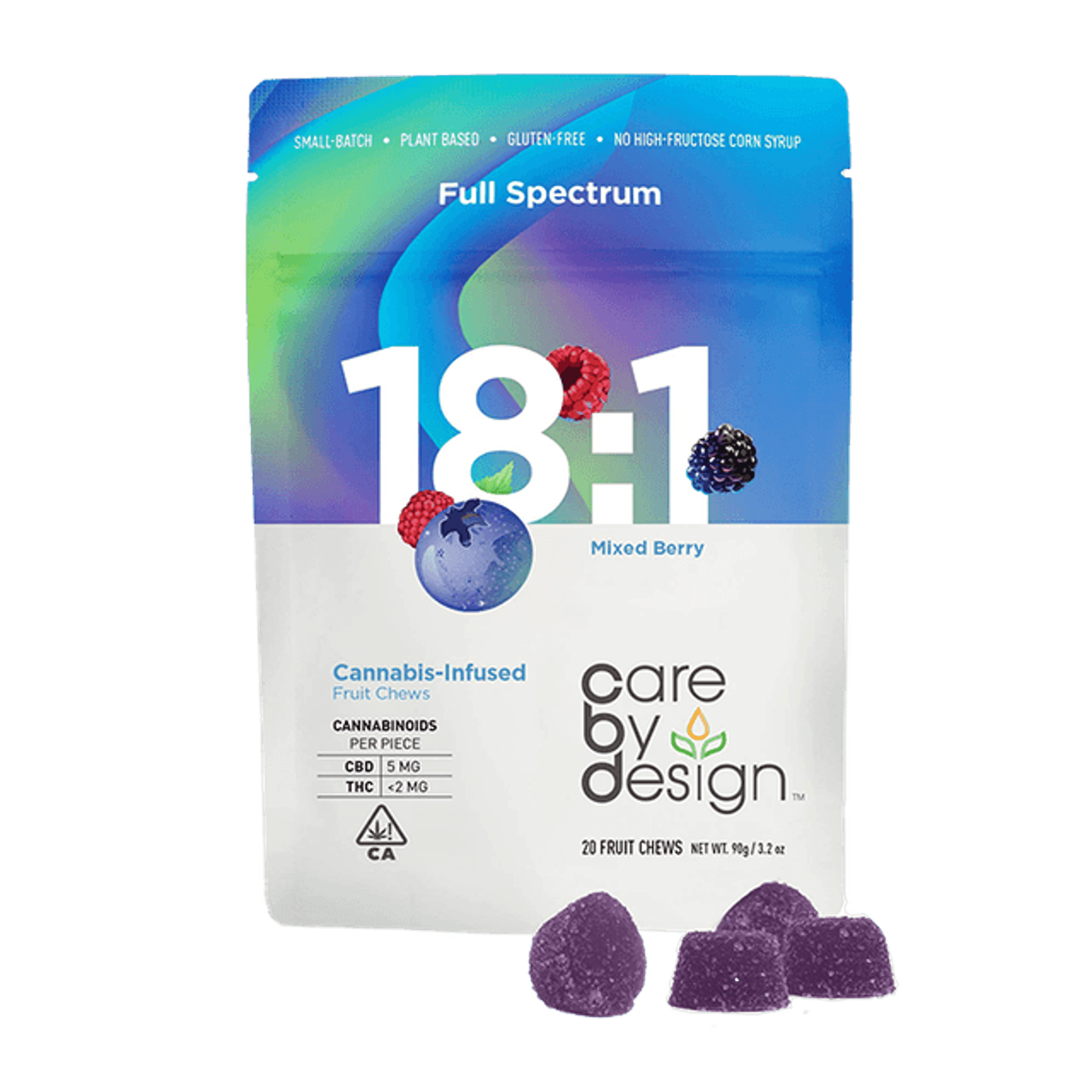 CBD Refresh Gummies - CARE BY DESIGN - 18:1 Mixed Berry - $21 - Edibles