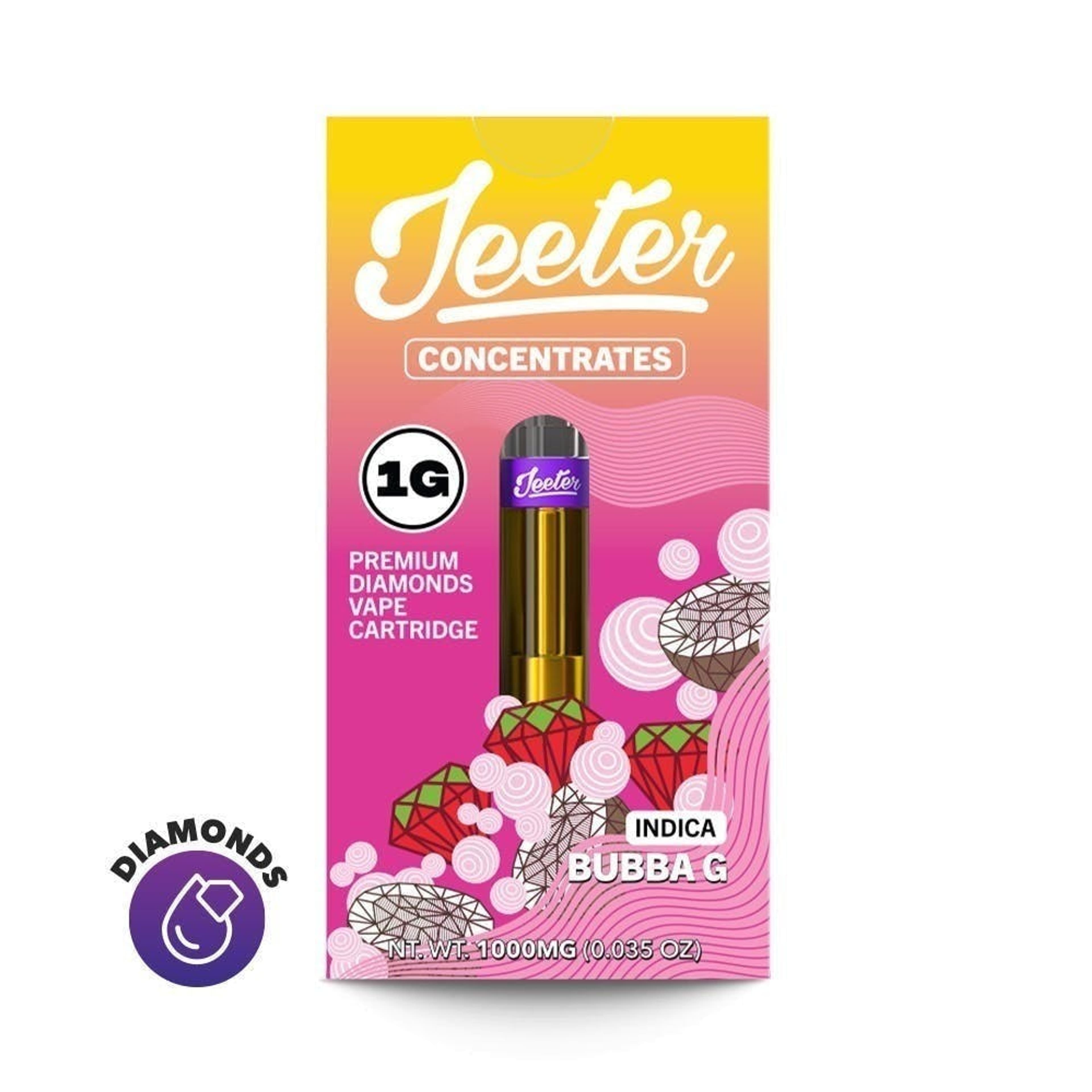 Jeeter Liquid Diamonds | 1g - Bubba G - Cartridge - Indica - Jeeter - - $25 - Vape Carts
