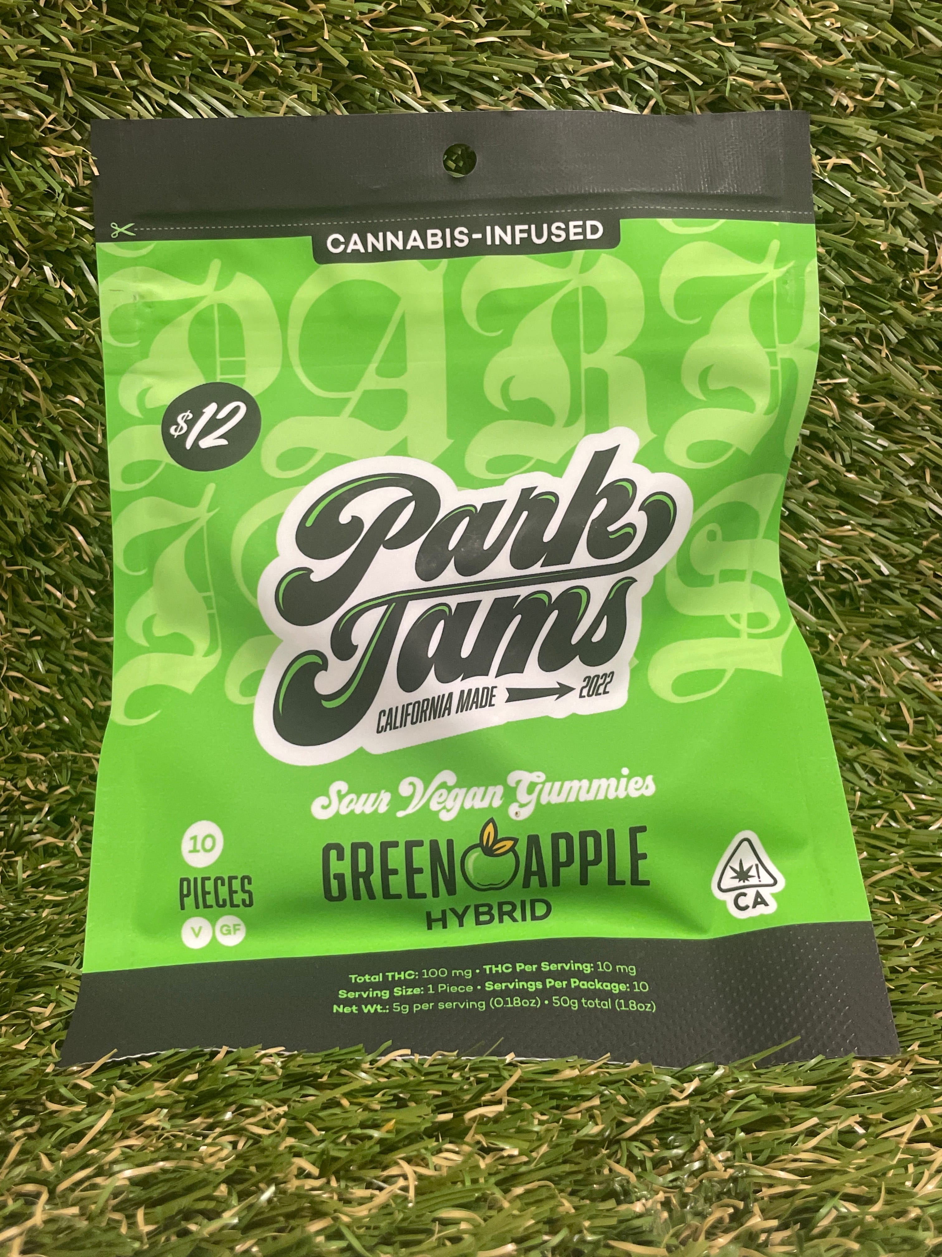 GREEN APPLE 10MG 10PK - PARK JAMS -  - $7.60 - Edible (weight - each)
