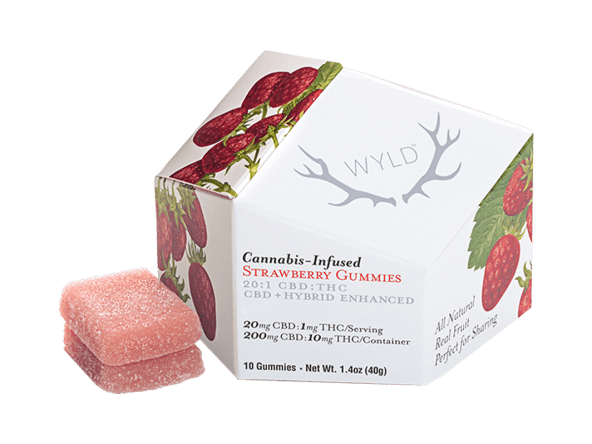 Strawberry 🍓Gummies 20:1 CBD:THC 200MG - Wyld -  - $19.35 - Edibles
