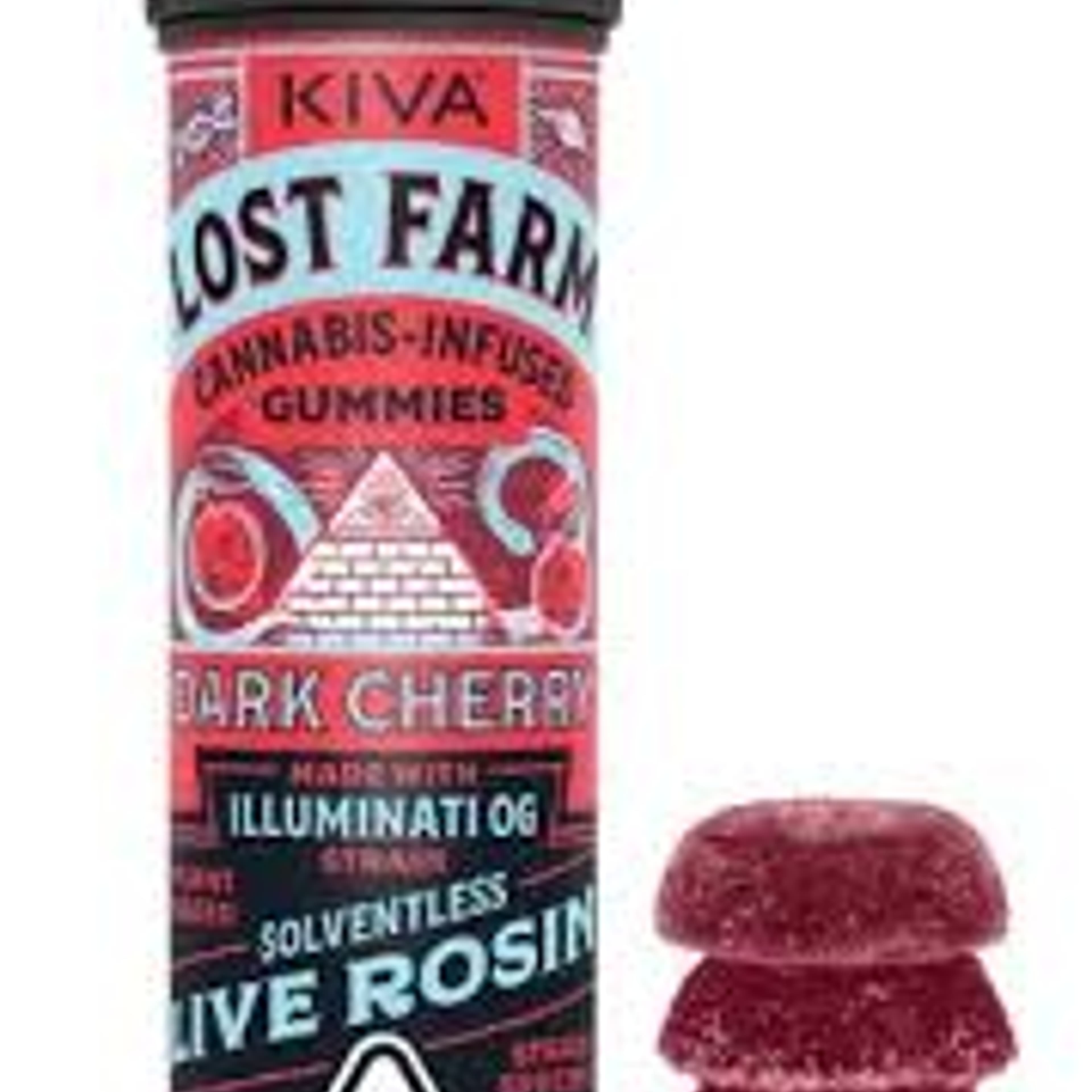 Lost Farm Gummies - Kiva - Dark Cherry illuminati Rosin(I) - $27 - Edibles