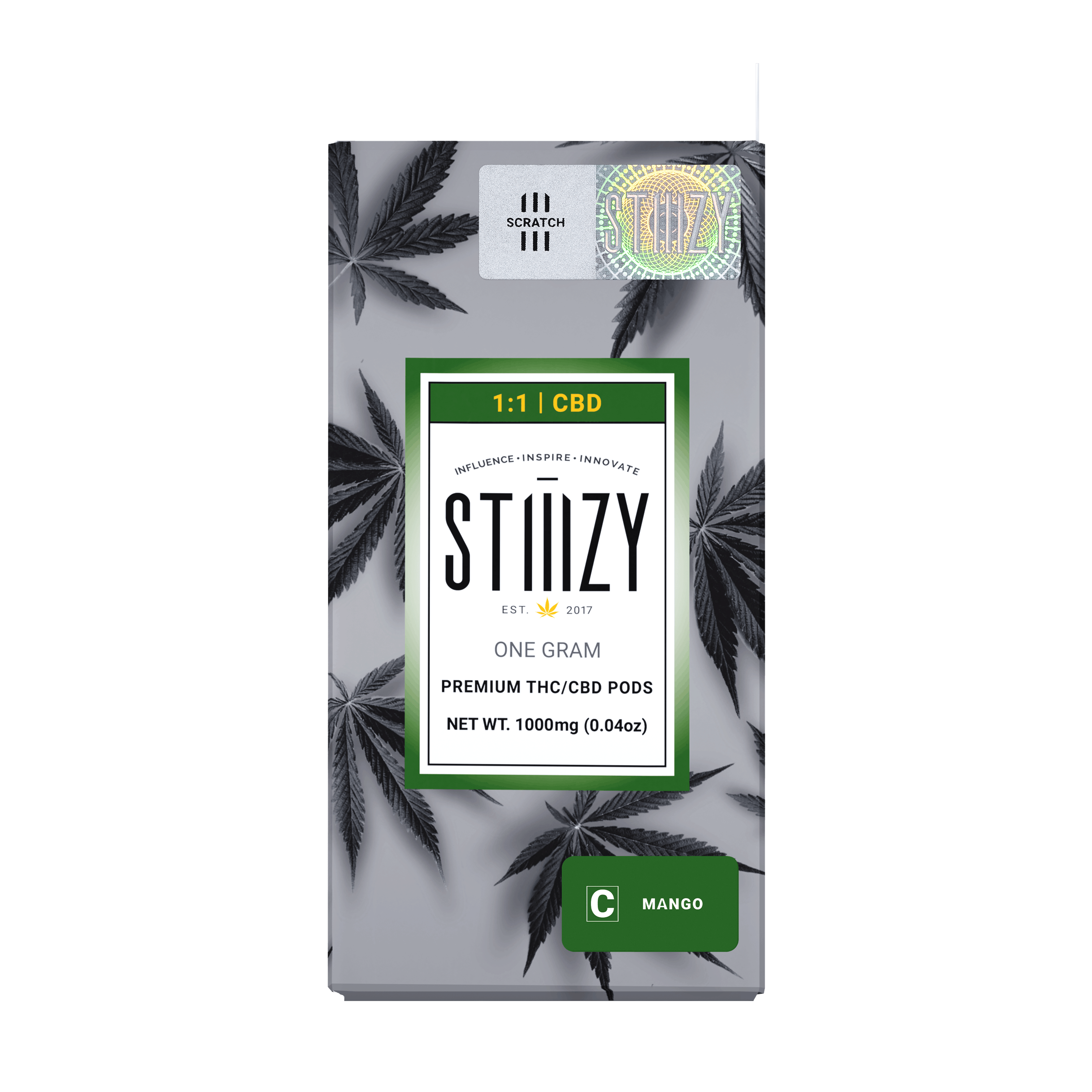 Mango 1:1 - THC:CBD Pod - STIIIZY - One Gram - $47.99 - Pods (STIIIZY + PlugPlay + PAX + Left Coast)